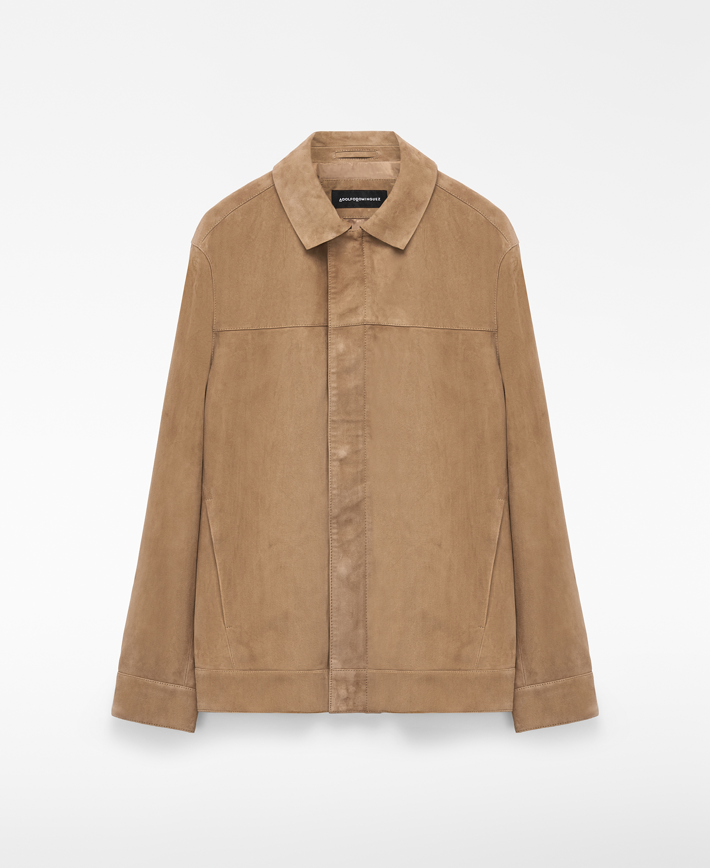 Spread collar suede jacket image number 4