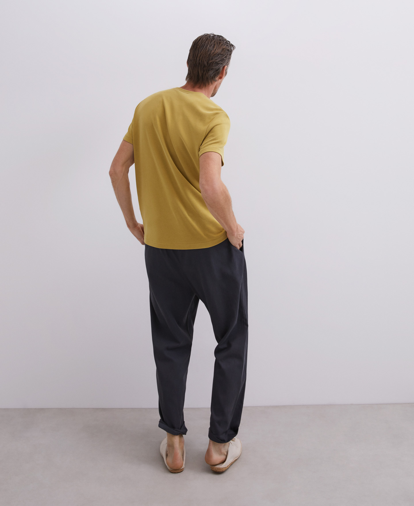 White modal crew neck t-shirt image number 2