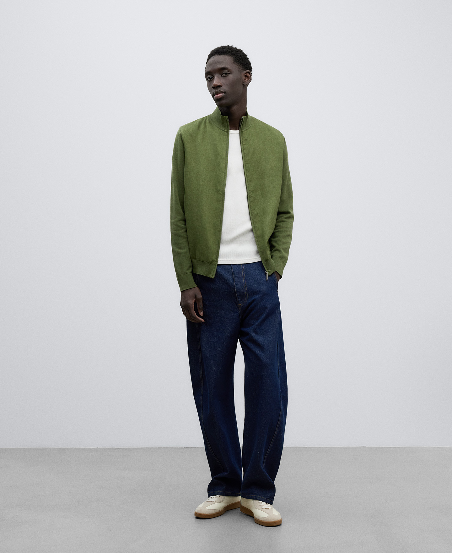 Linen and cotton jacket man image number 1