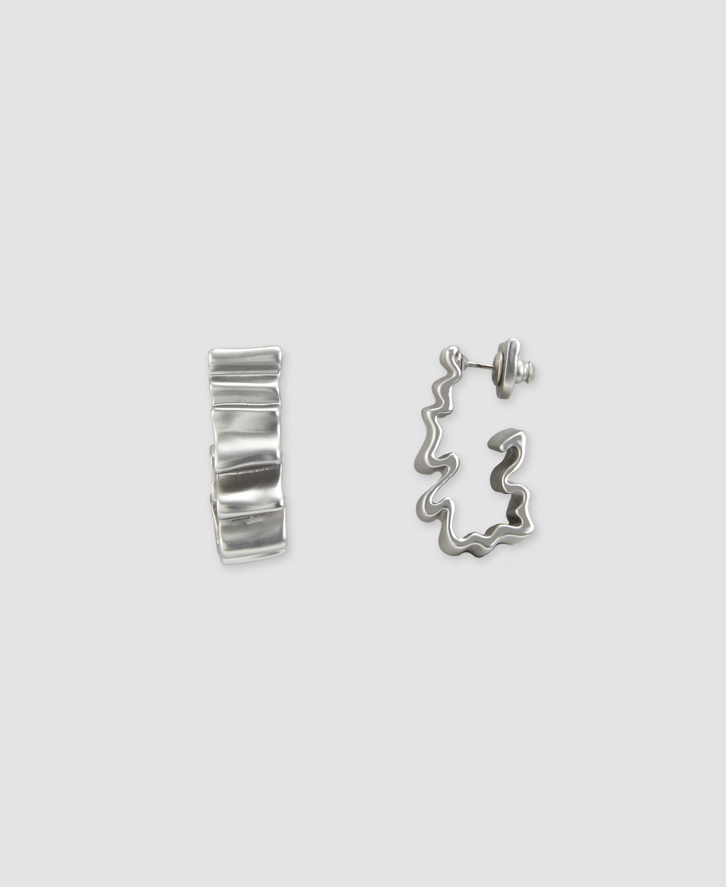 Boucles d’oreilles plis en zinc image number 0