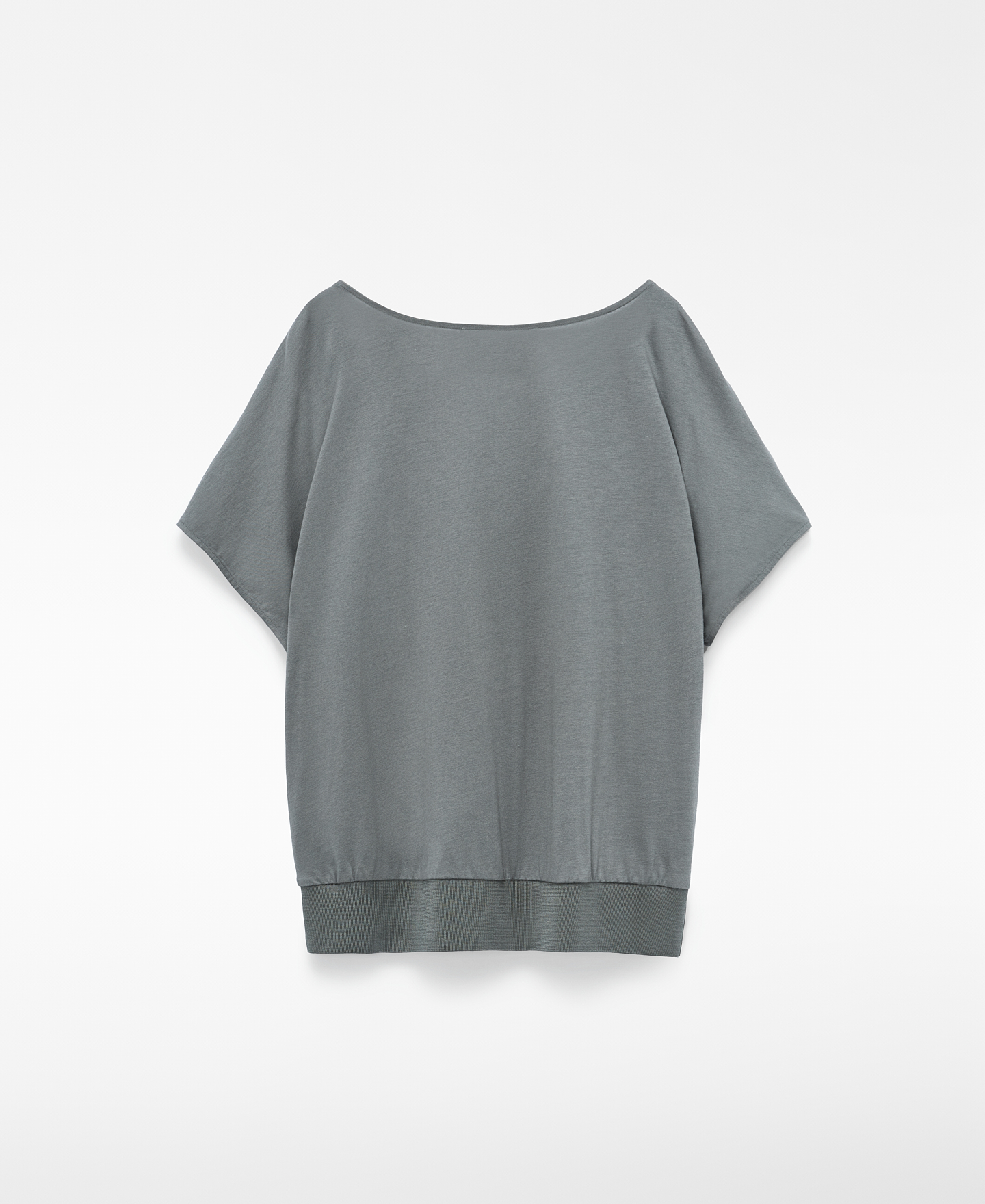 Double-fabric draped neckline T-shirt image number 5