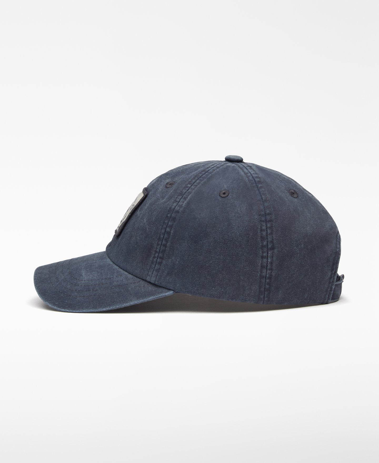 Cotton denim cap with patch man image number 1