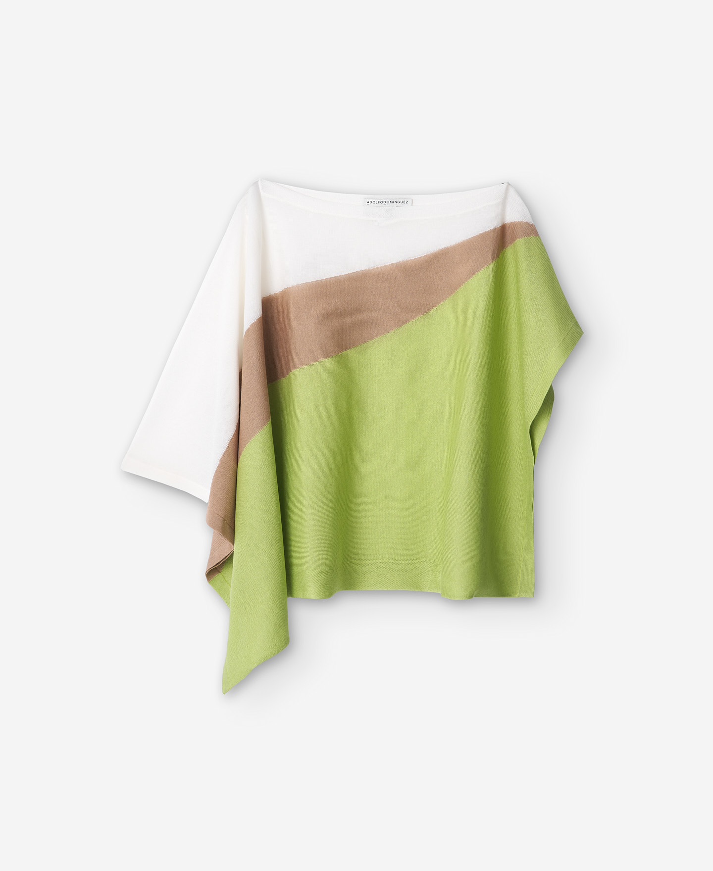 Square intarsia tricolour sweater image number 4
