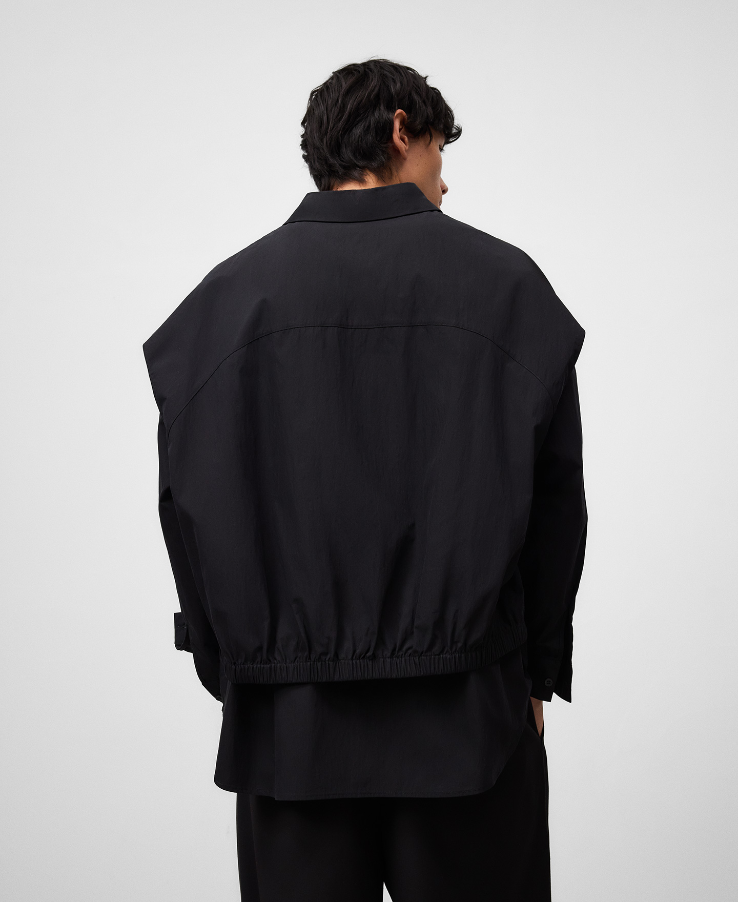 Oversize shirt with back panel man image number 2