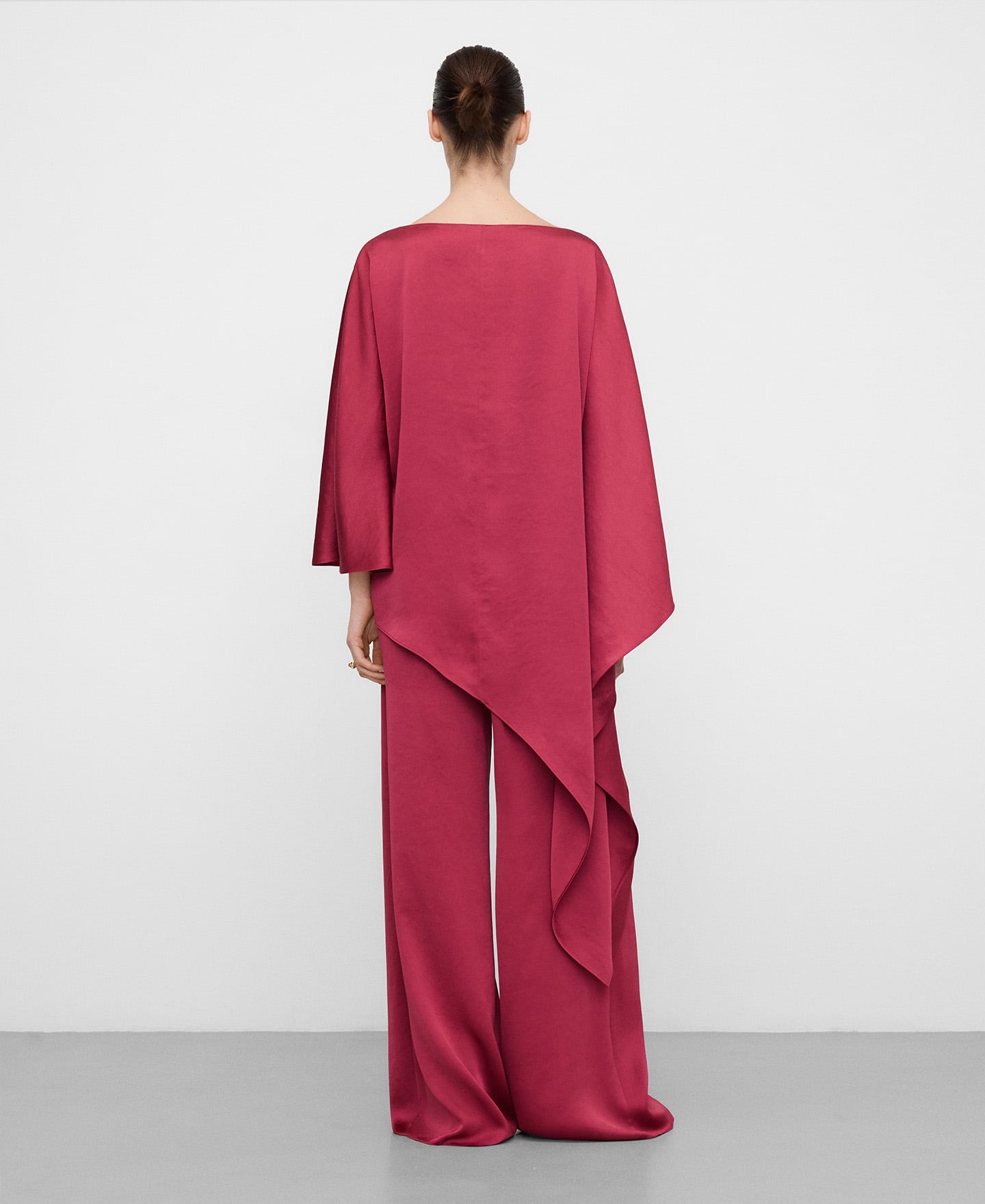 Satin palazzo trousers image number 2