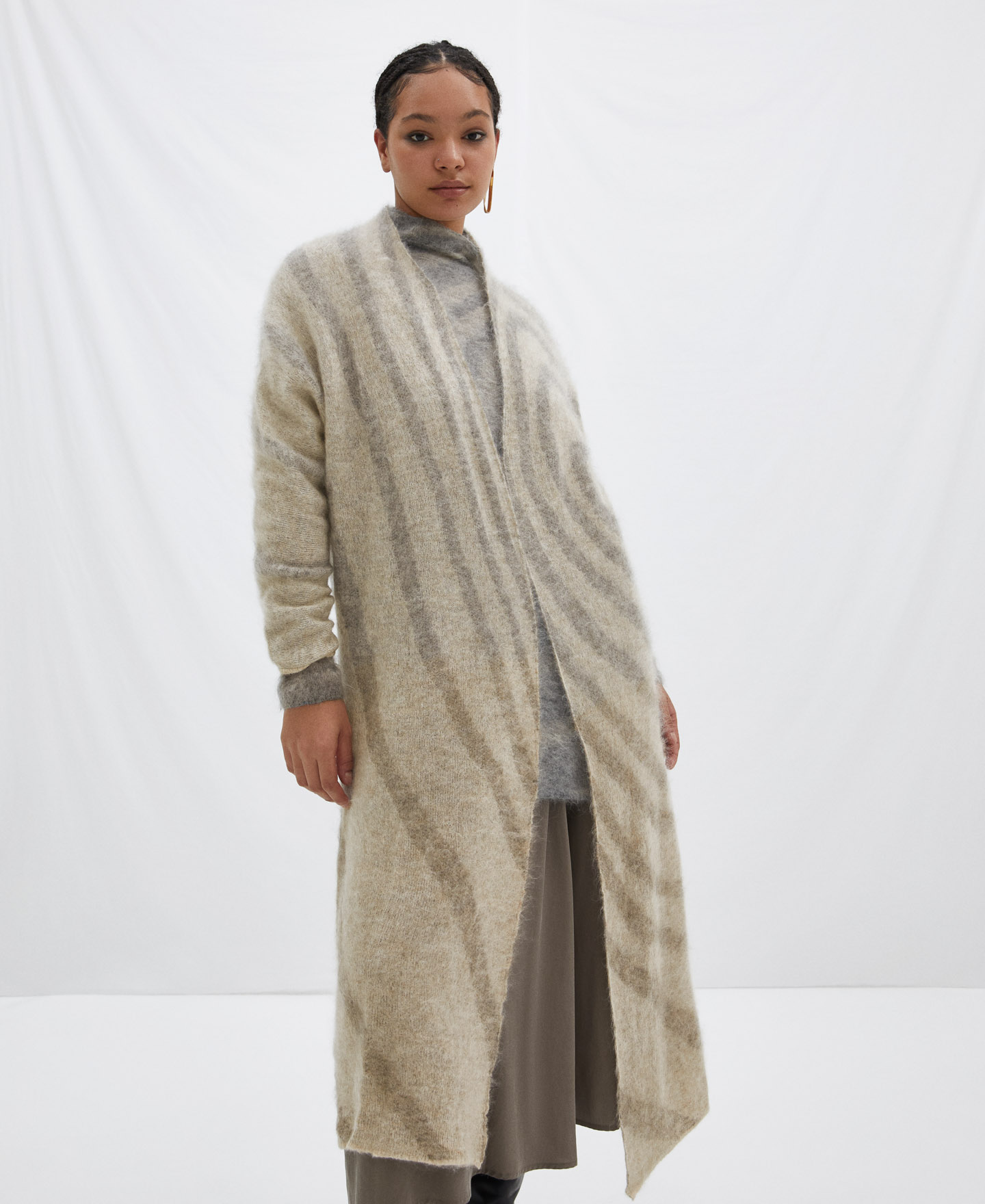 Mohair knitted spiral jacket image number 0