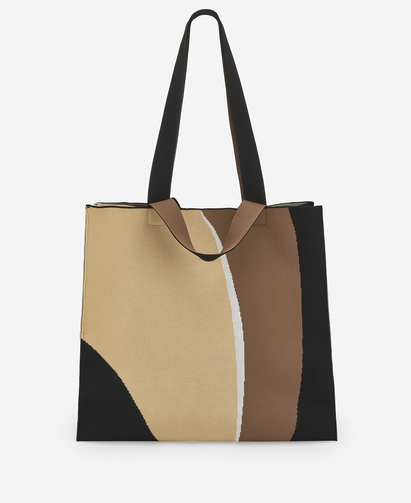 Printed knit maxi shopper image number 1