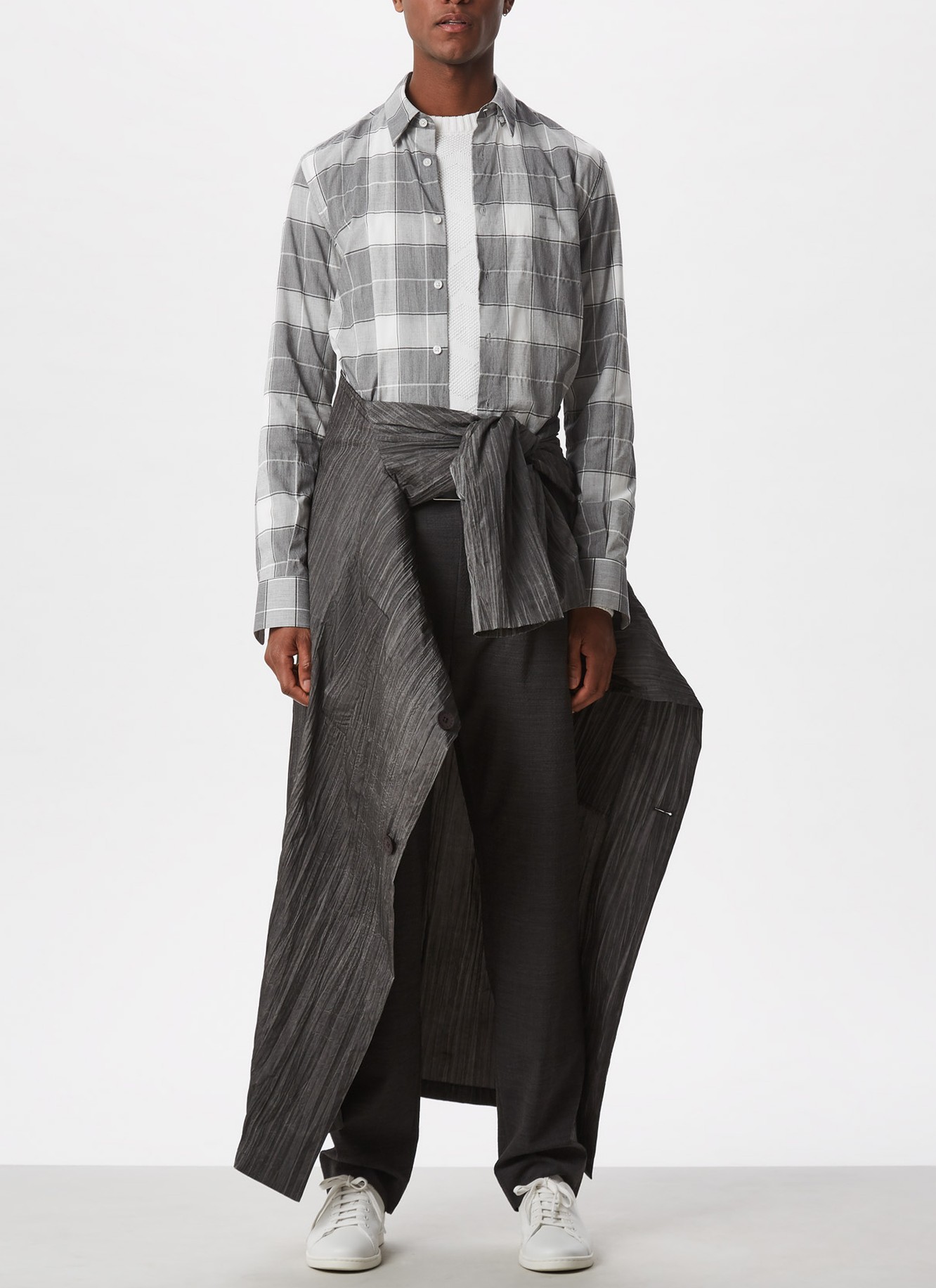 Checked shirt with logo image number 3