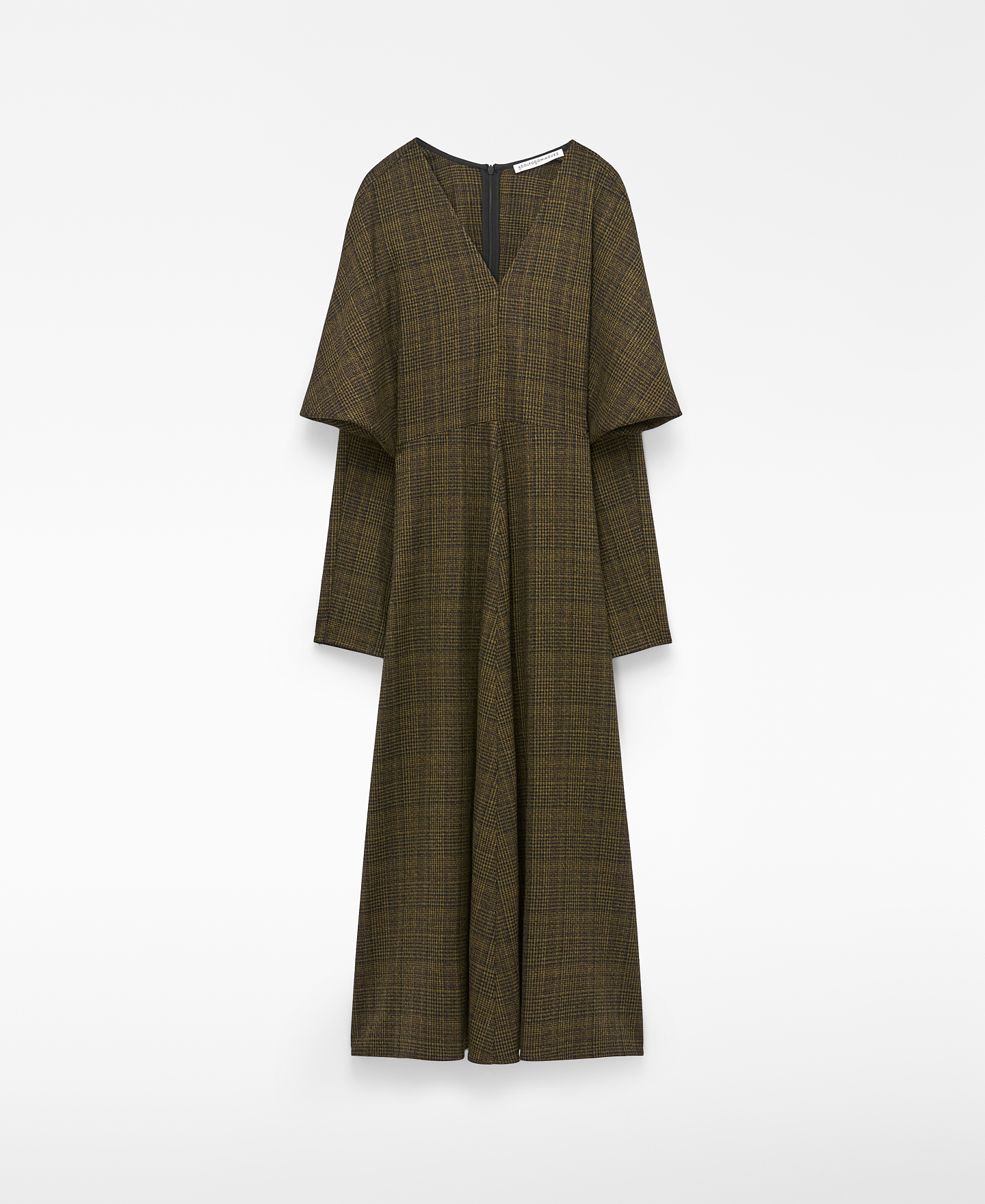 Checkered Japanese sleeve dress image number 4