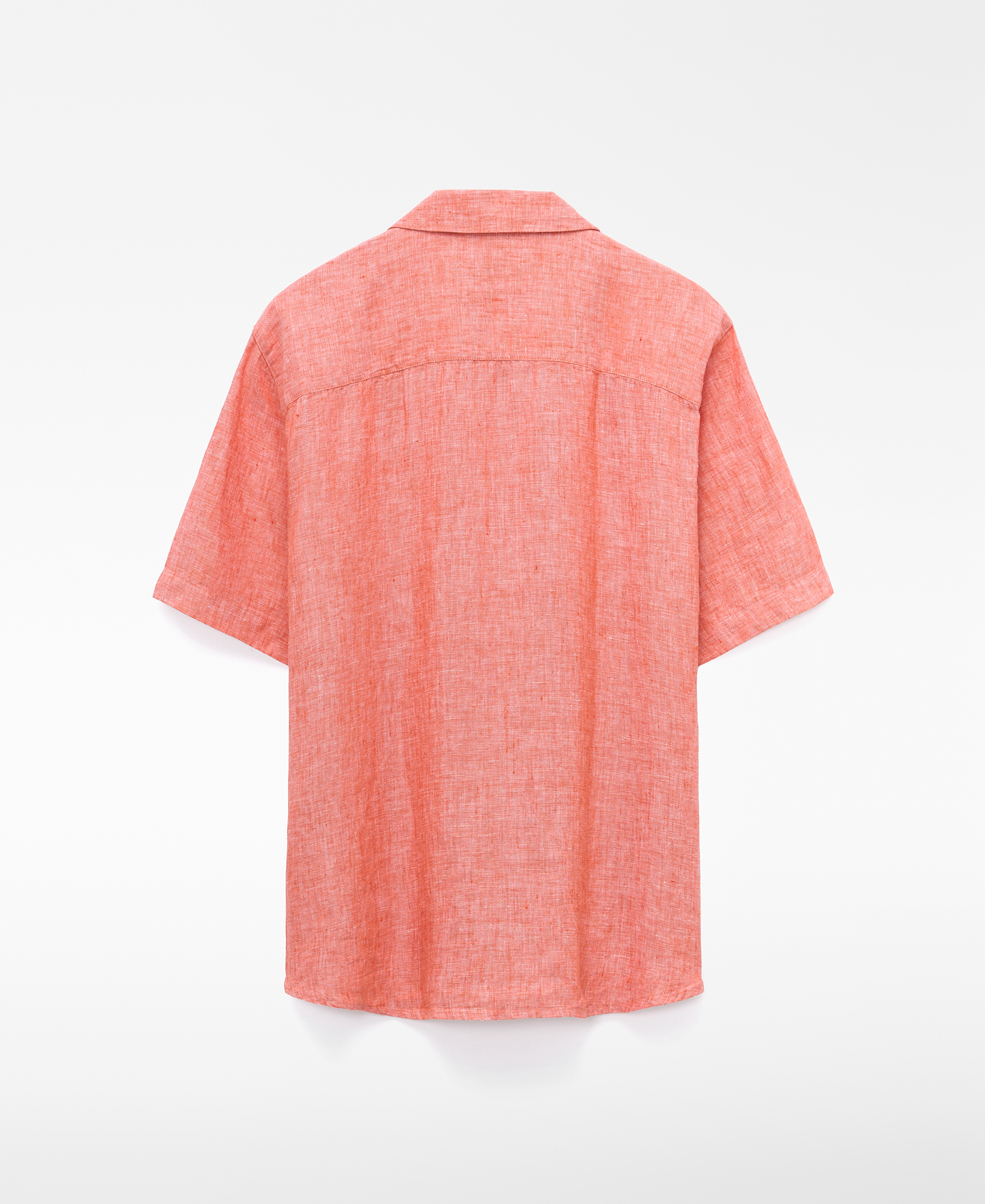 European linen bowling collar shirt image number 1