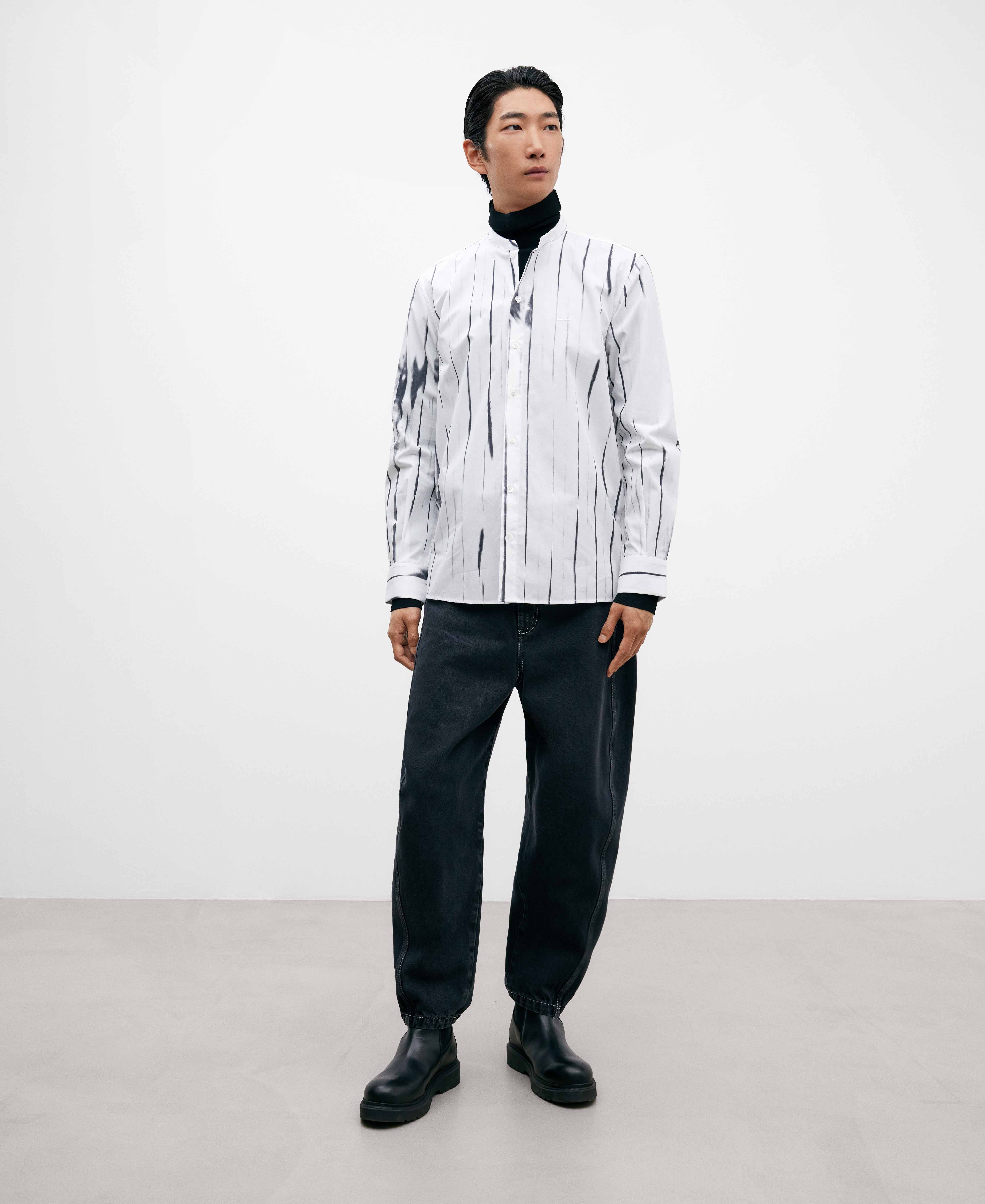 Printed cotton shirt for men image number 1