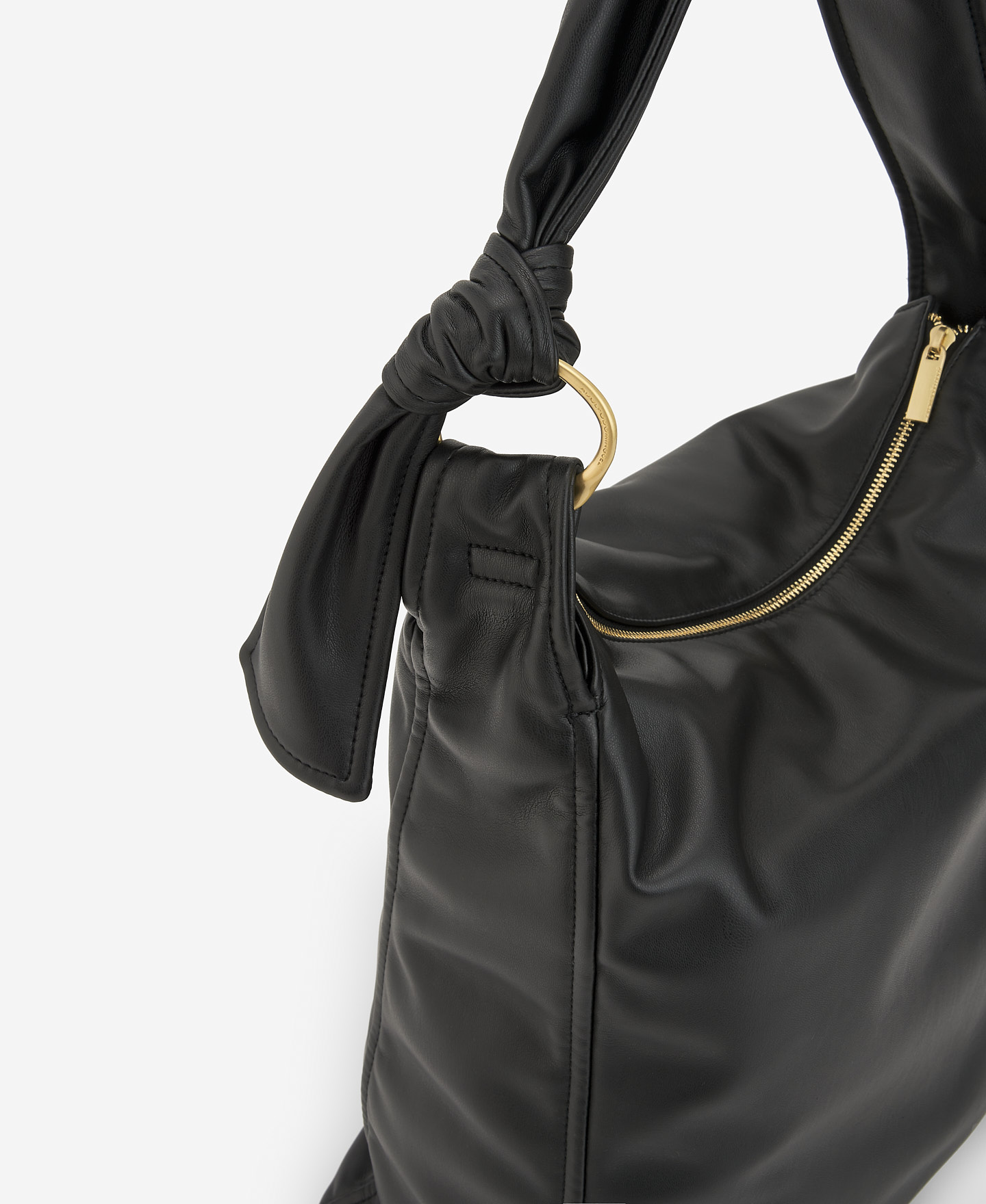Maxi hobo en textura napa mujer image number 3