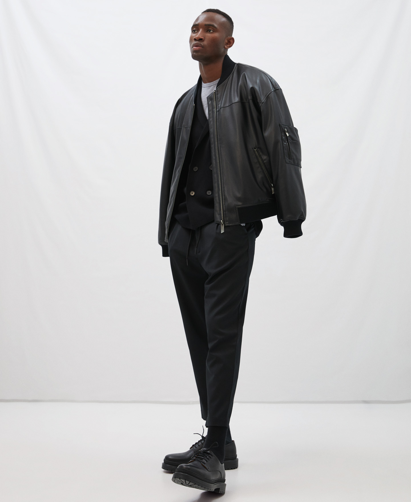 Cotton knit blazer image number 1