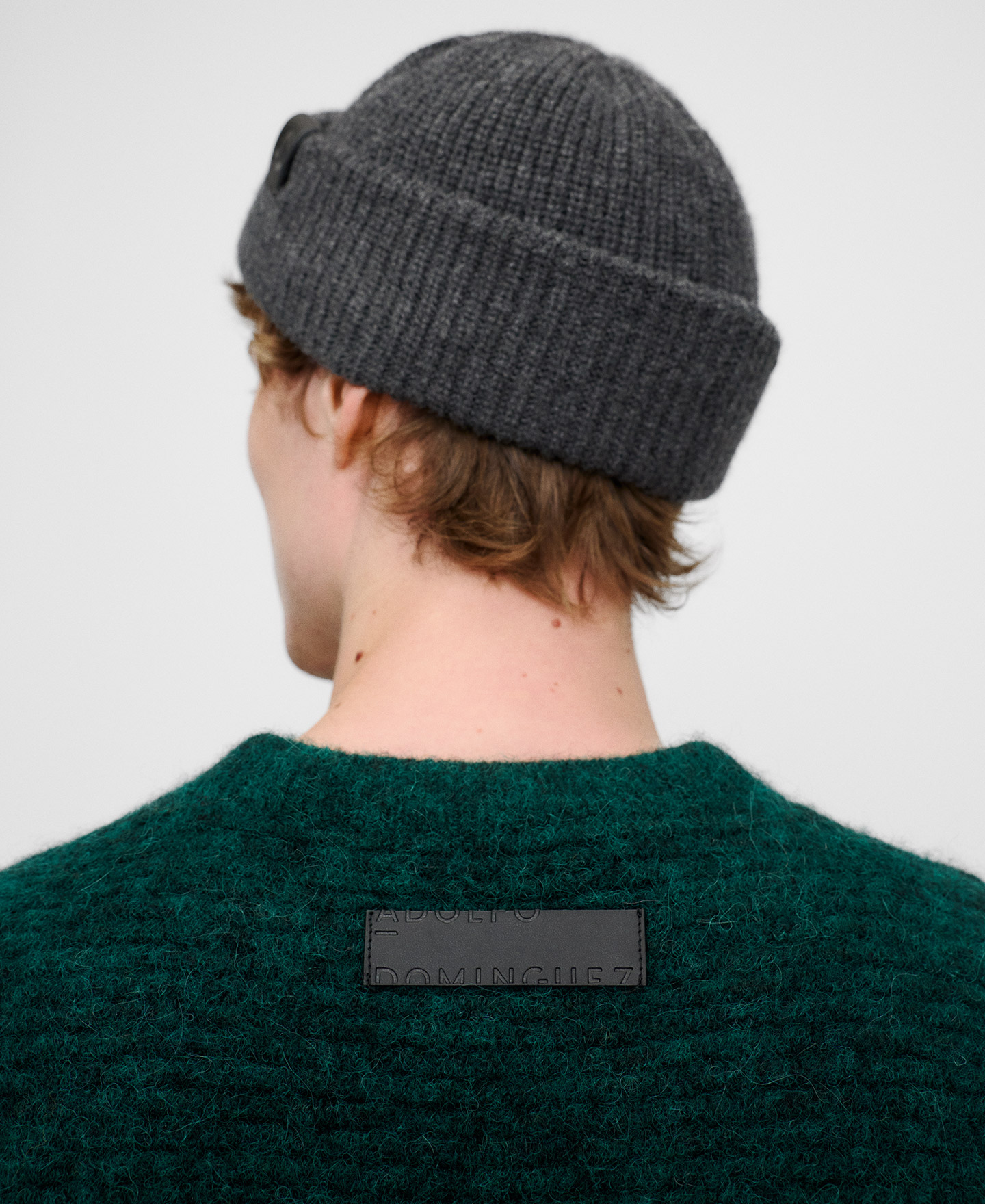 Alpaca blend structured knit sweater image number 3