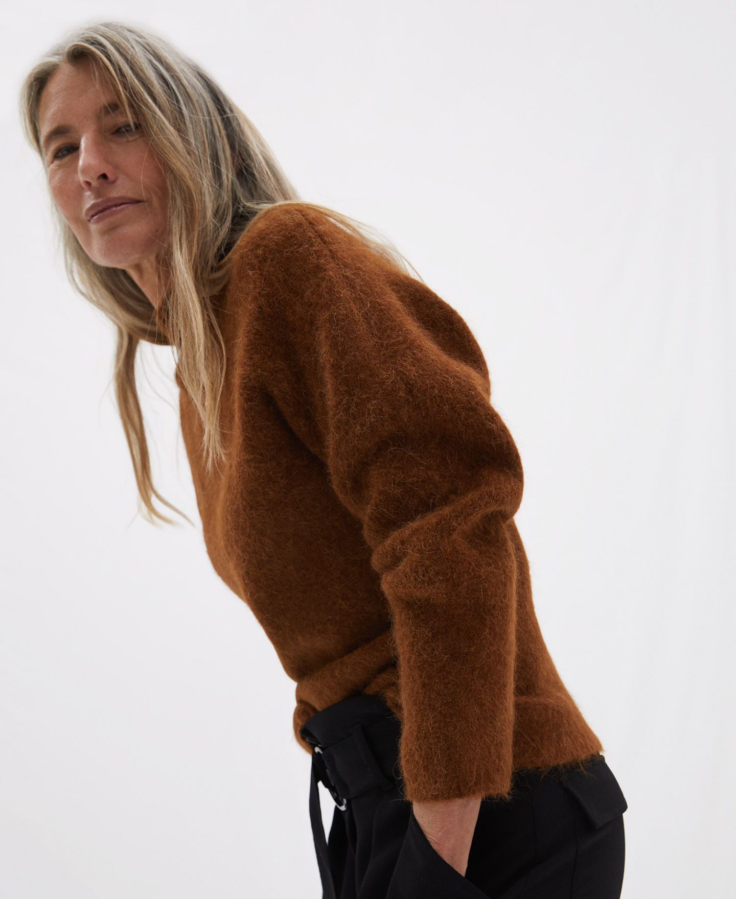 Japanese sleeve sweater in alpaca image number 3
