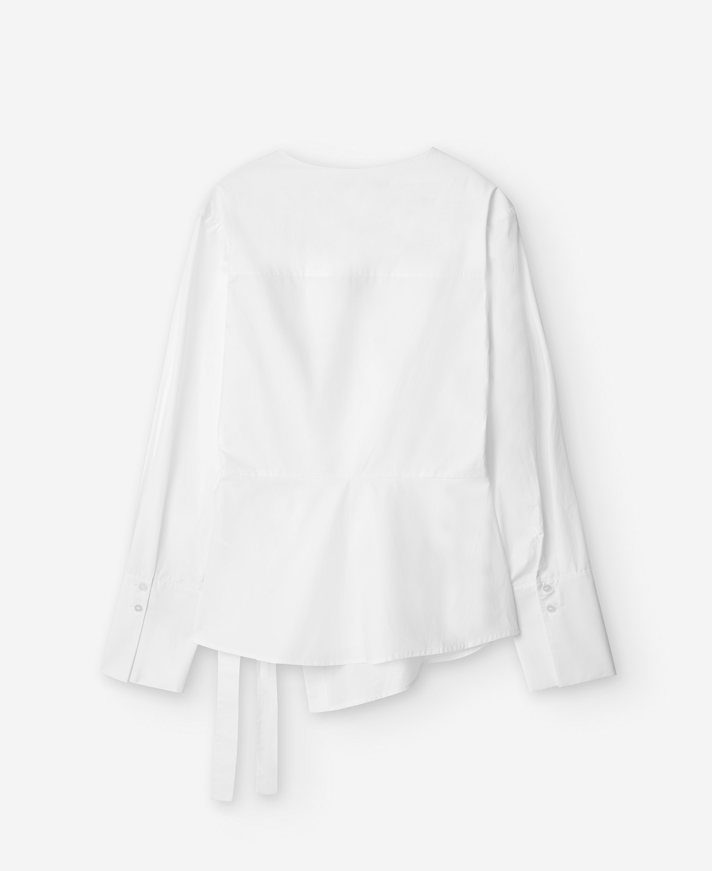 Camisa algodón cruzada escote pico mujer image number 5