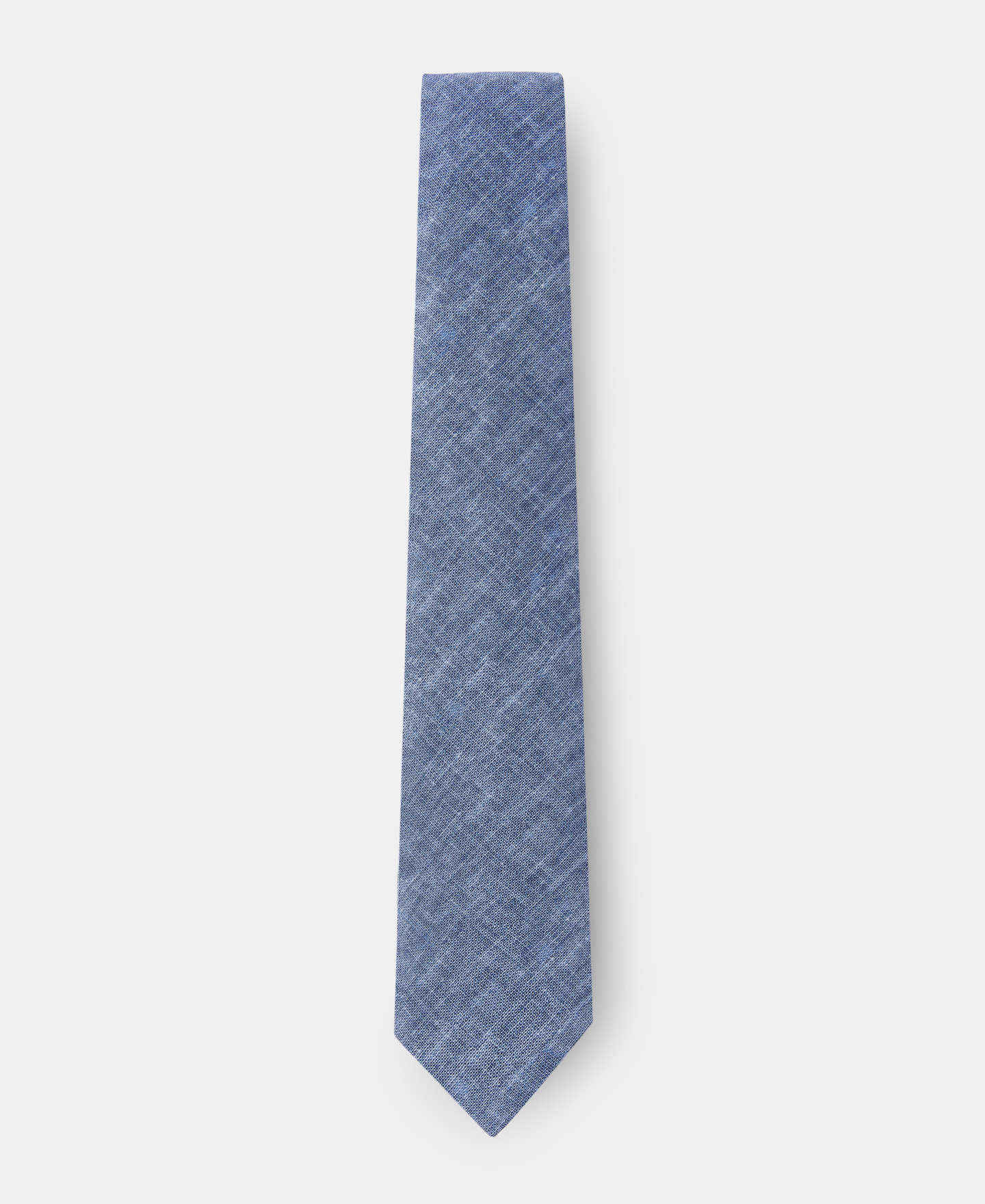 Sky blue silk and cotton tie image number 0