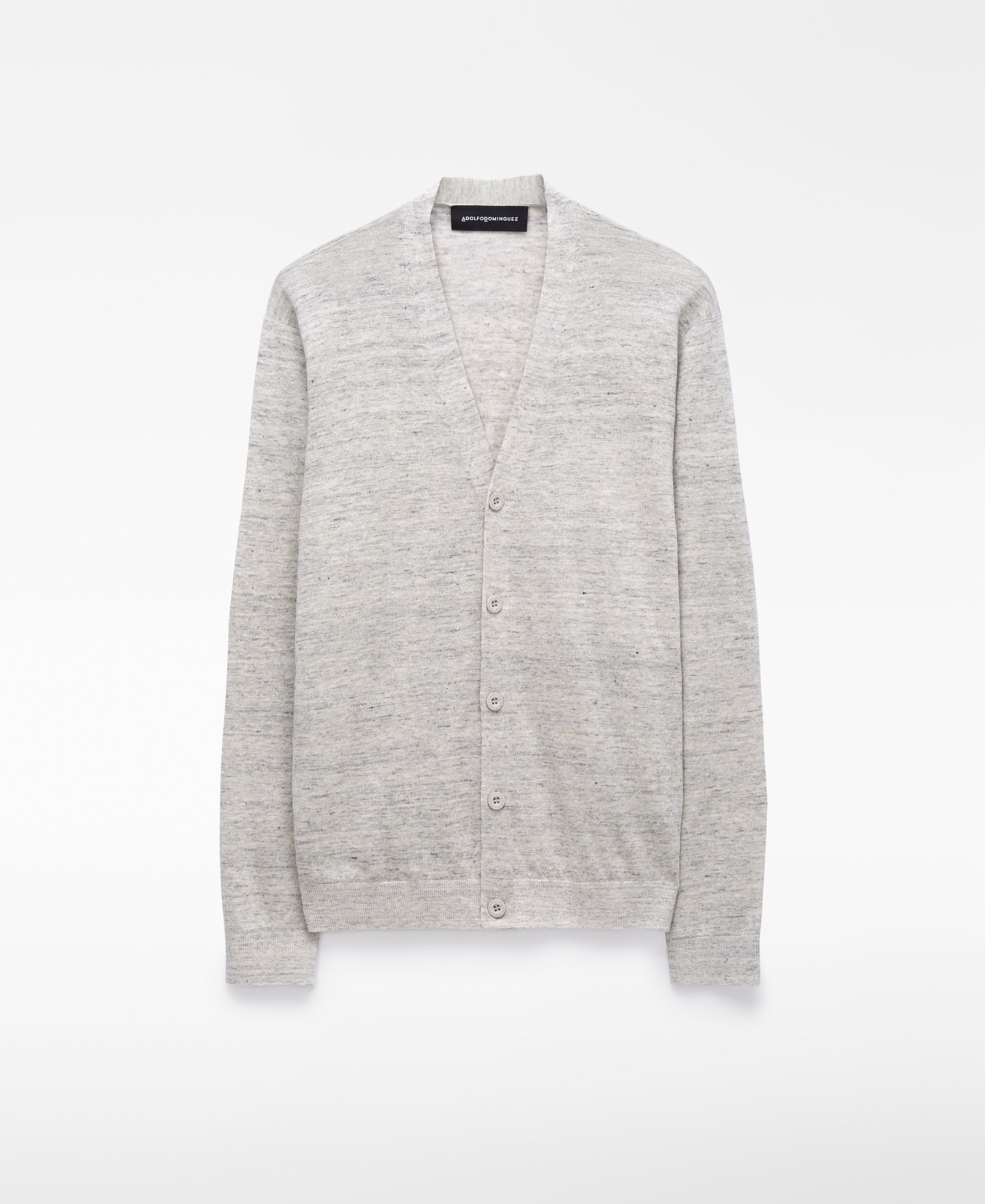 Casaco de malha melange de linho europeu image number 4