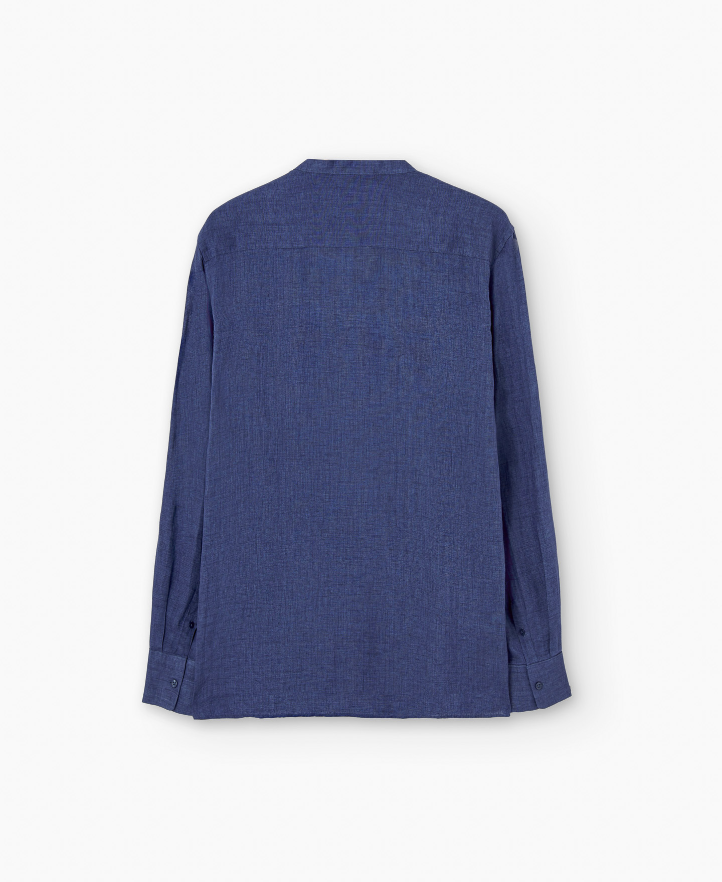 Camisa cuello Mao en lino natural image number 5