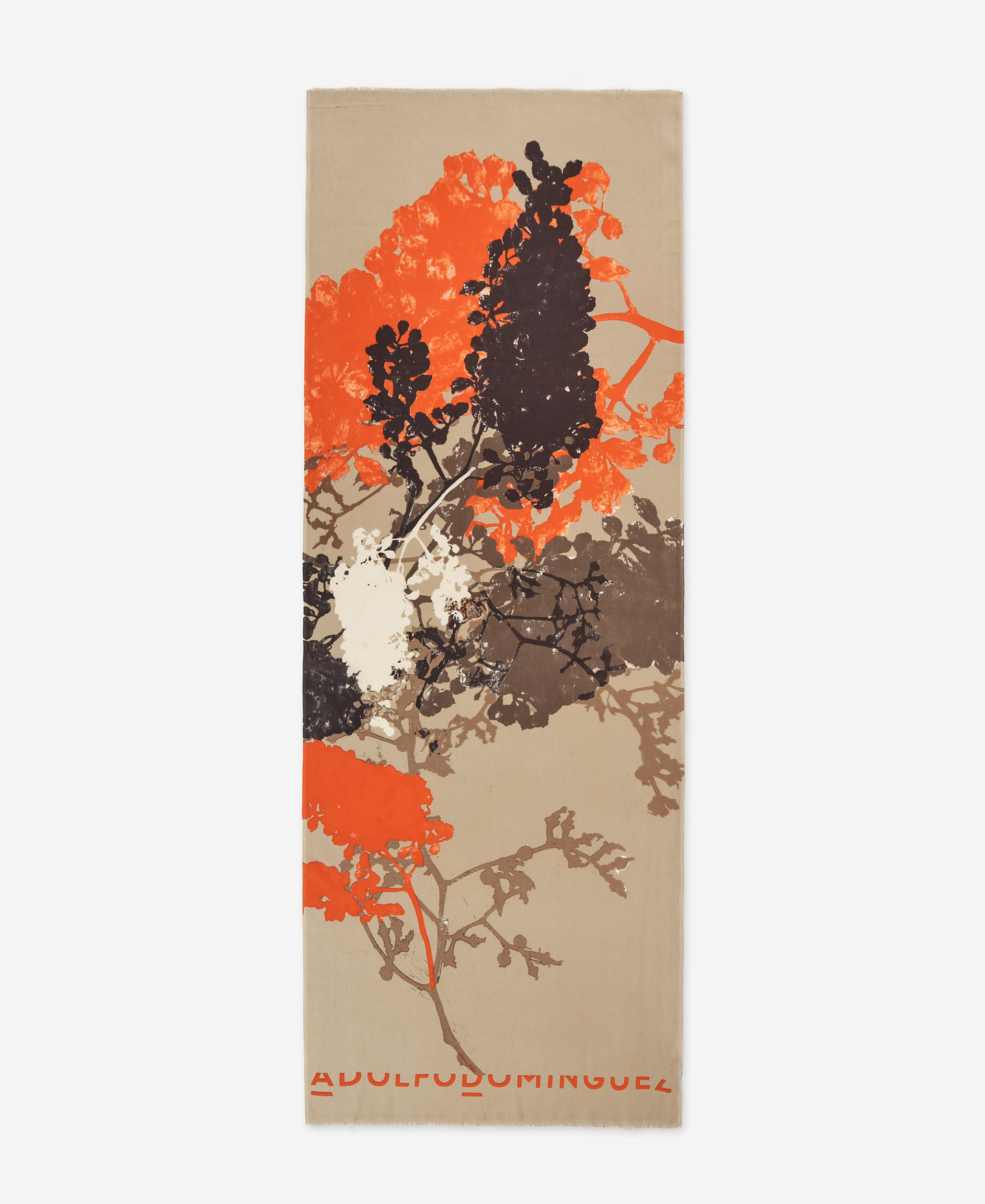 Natural motif printed shawl image number 0