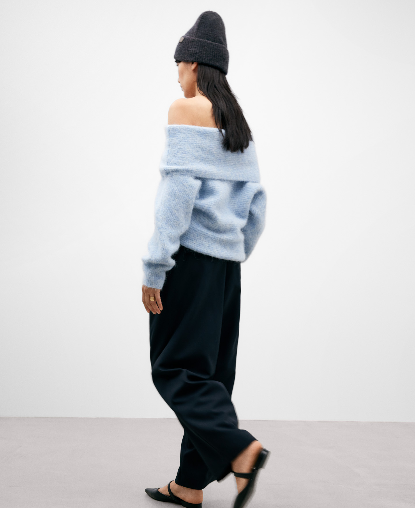 Knitted sweater in alpaca fabric image number 2