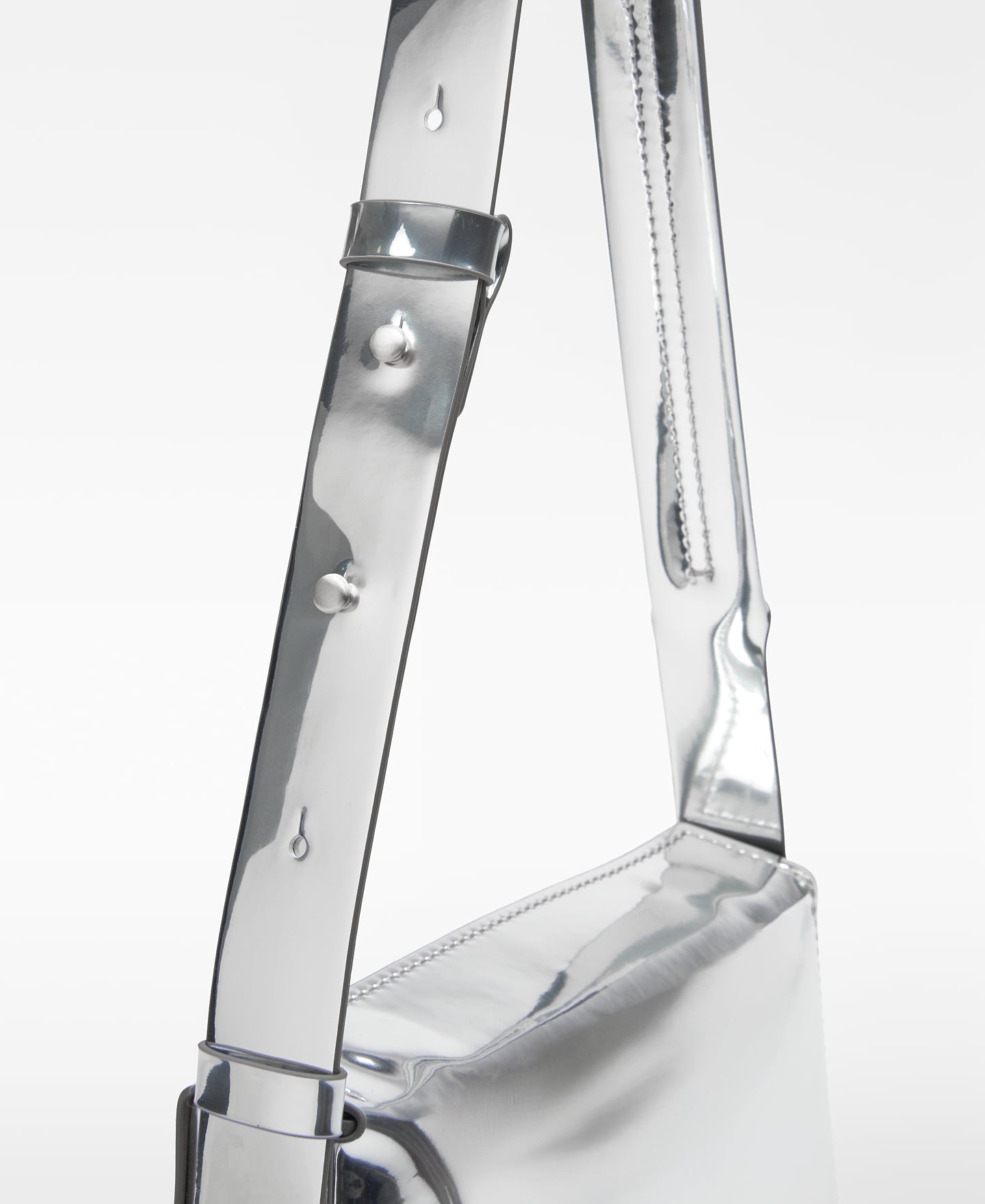 Mica metallic-finish shoulder bag image number 2
