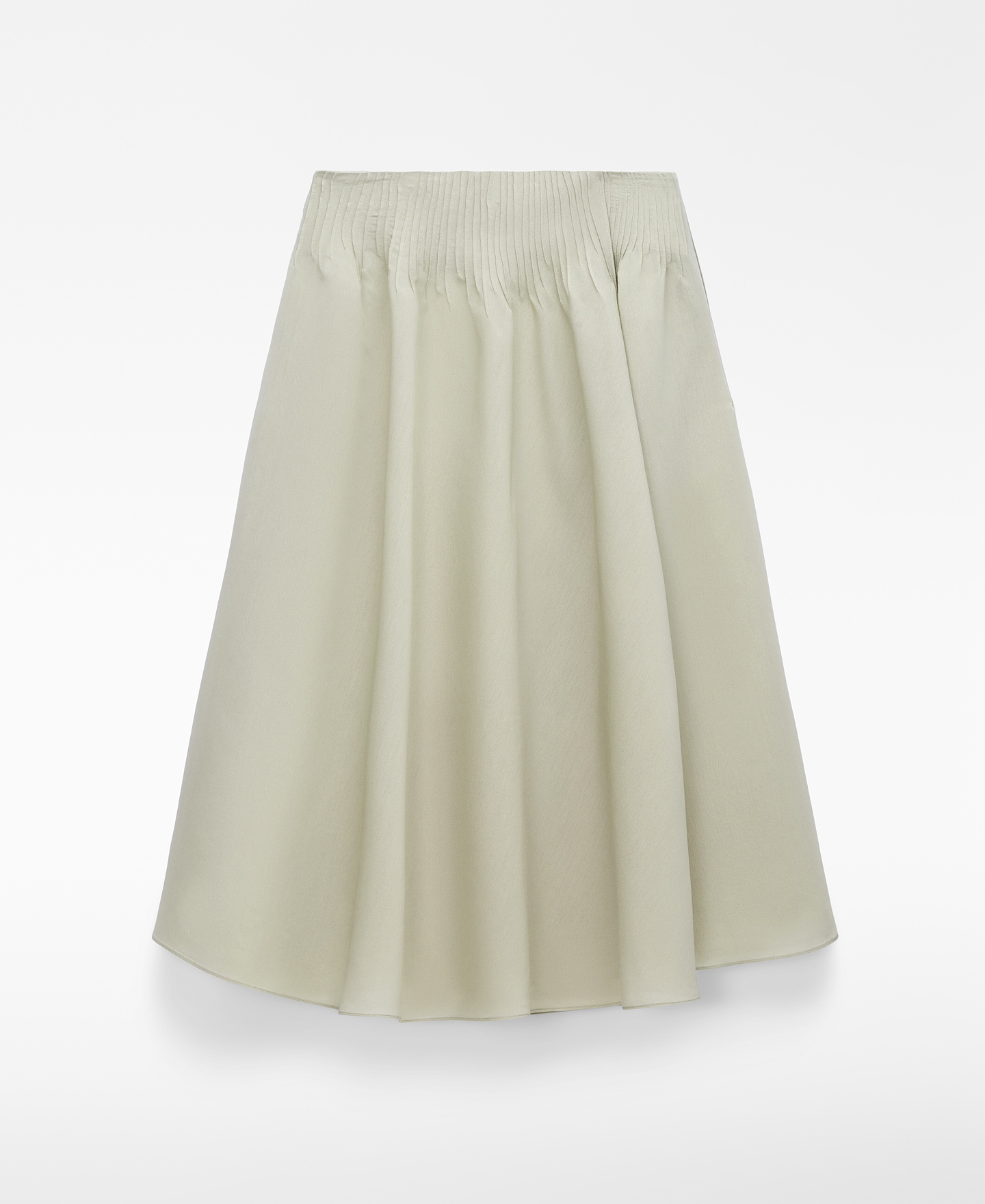 Falda midi pliegues irregulares image number 5