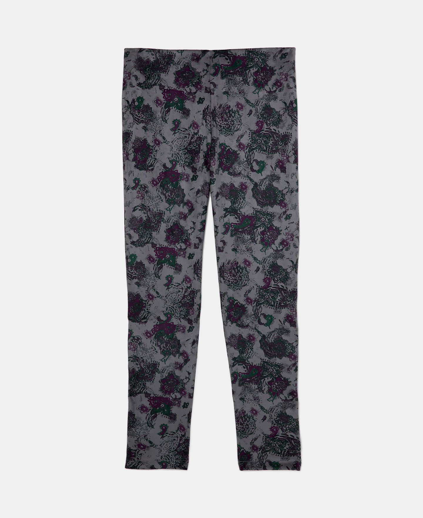 Printed legging in faux suede image number 4