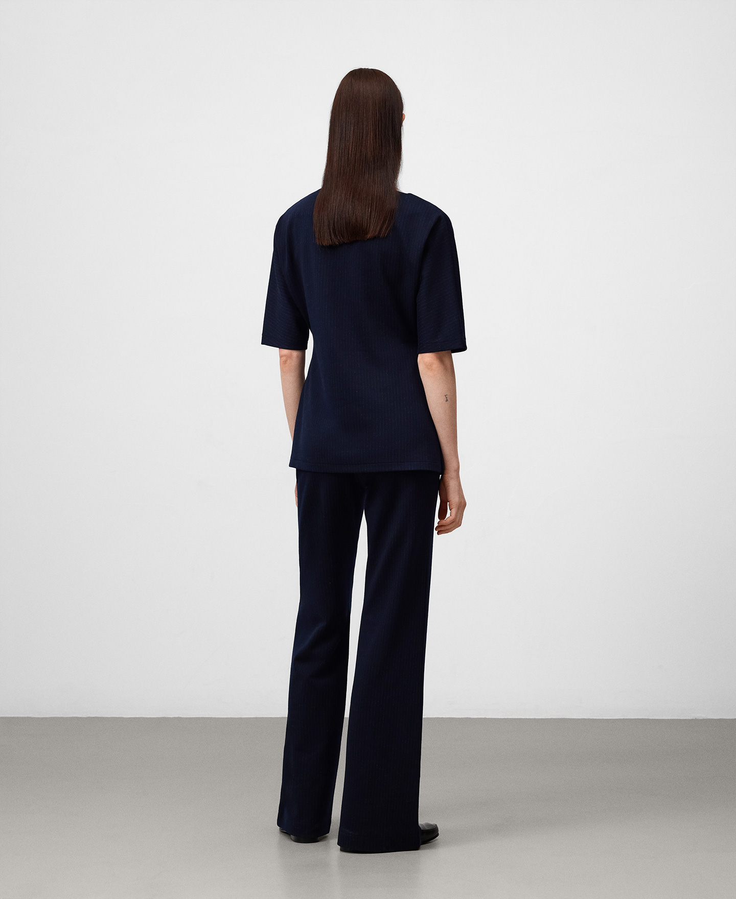 Draped striped top woman image number 2