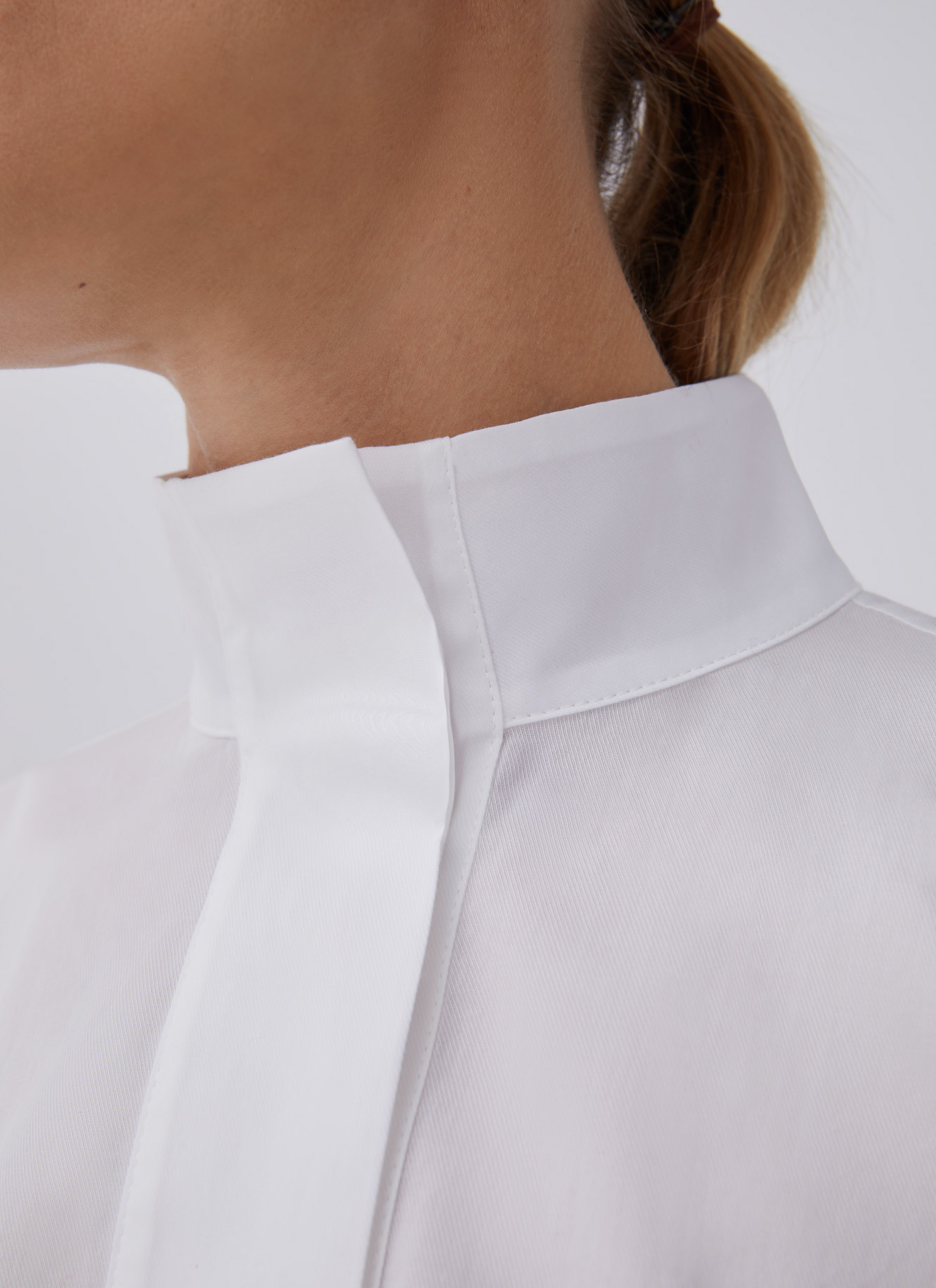Oversize shirt with mandarin collar image number 2