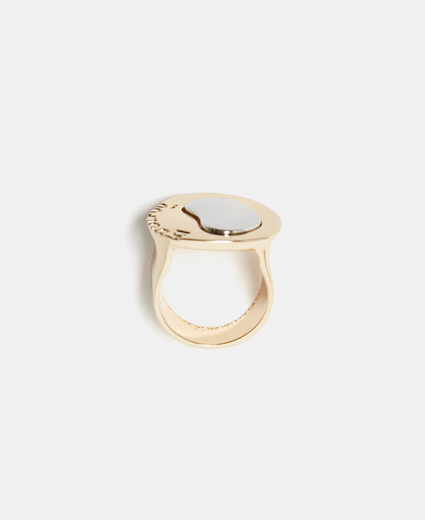 Anillo orgánico metal bicolor image number 2