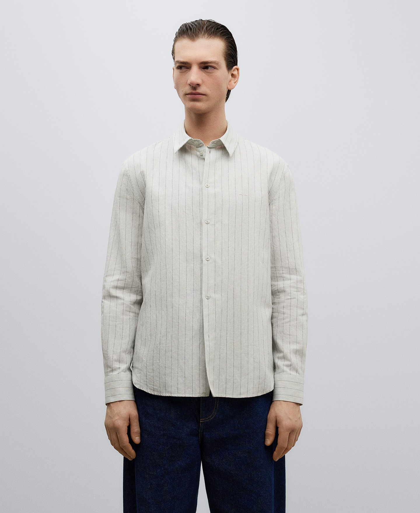 Chemise à rayures verticales pour homme image number 0