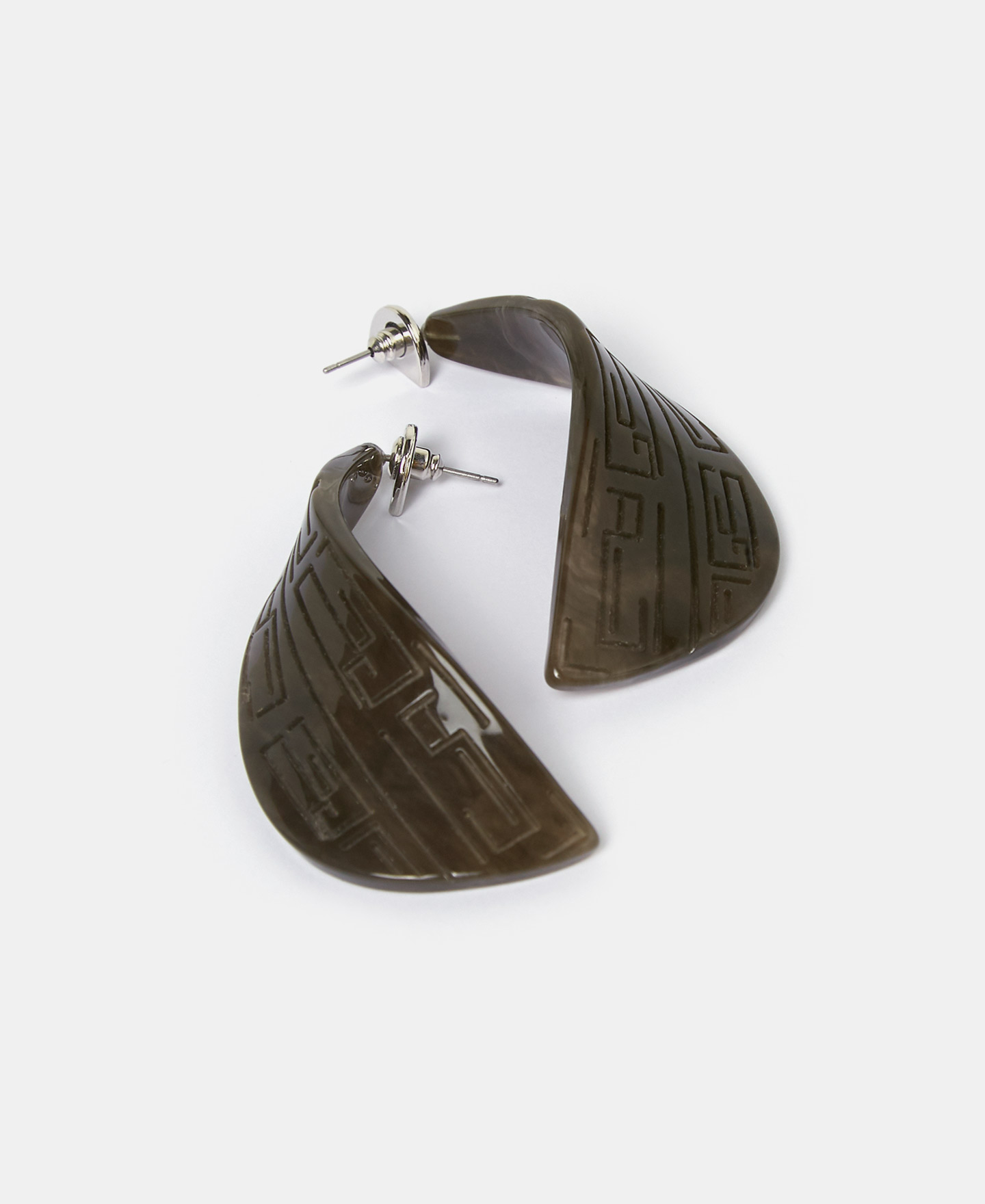 Pendientes laberinto en resina image number 2
