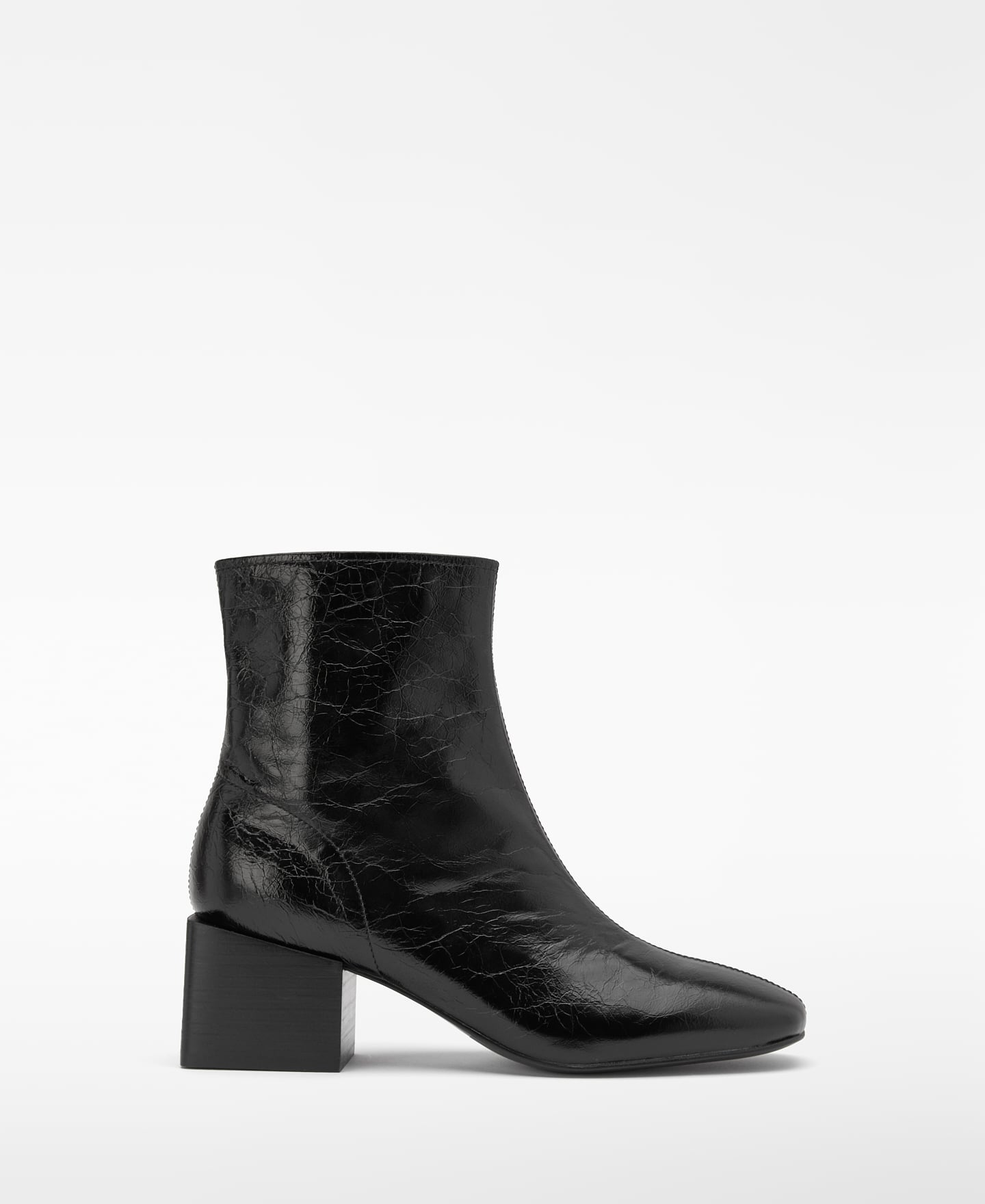 Leather block-heel ankle boot image number 0