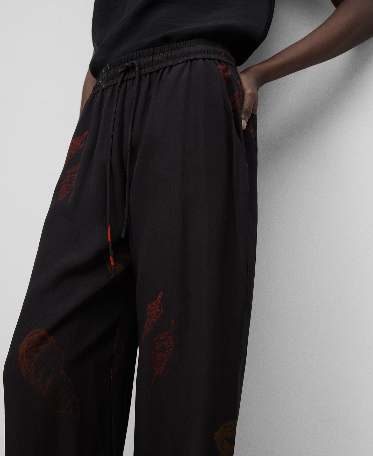 Printed pyjama trousers woman image number 3
