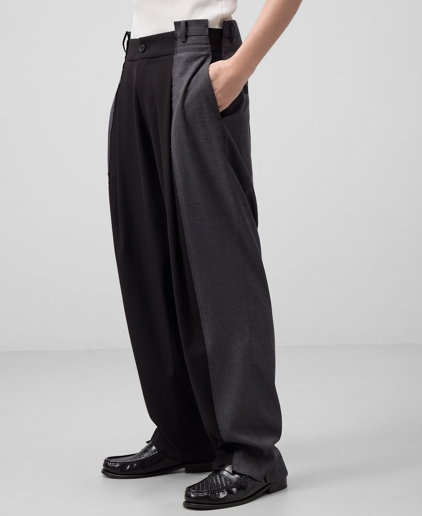 Trousers with side pieces man image number 0