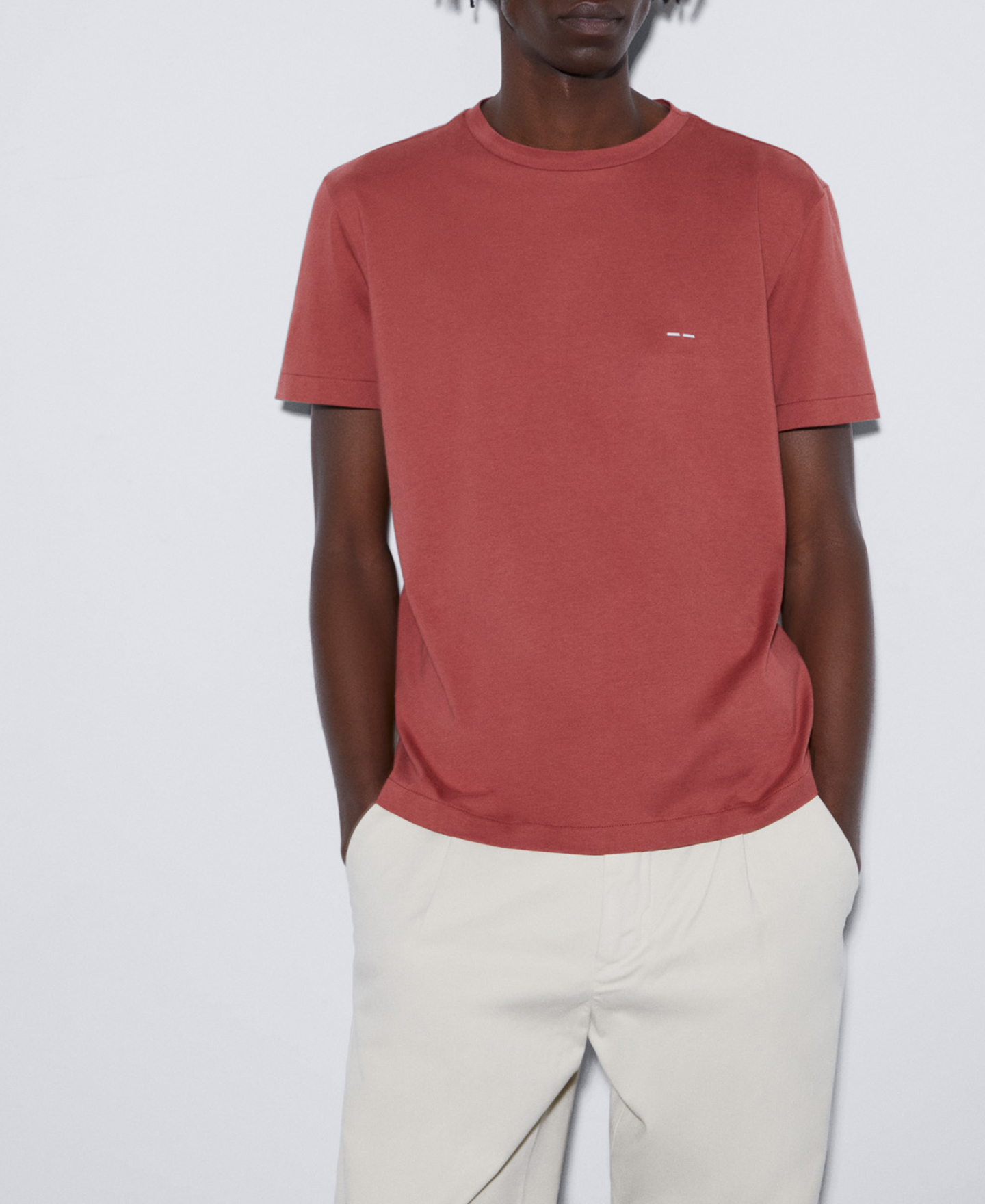 Organic cotton crew neck t-shirt image number 0