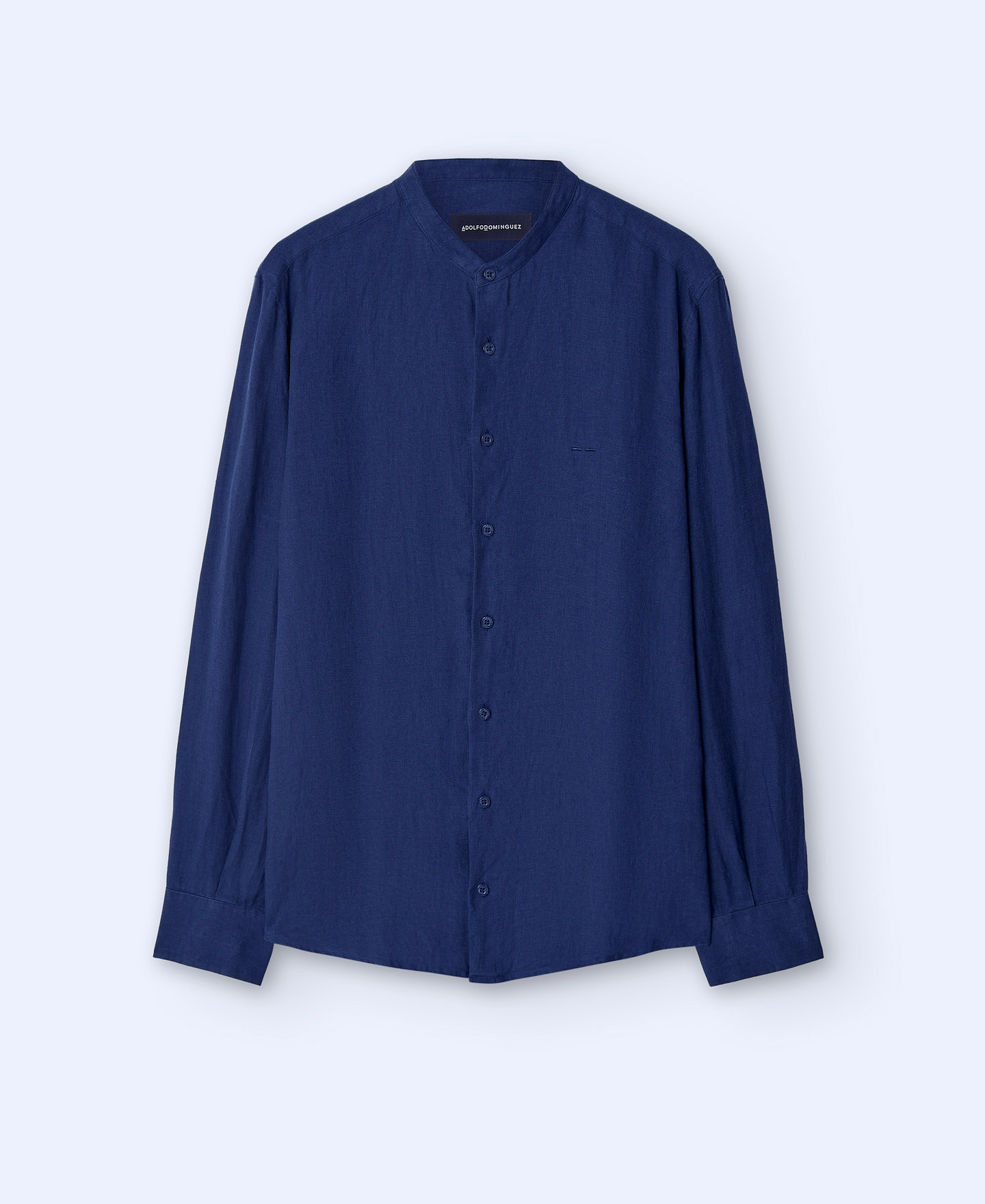 Camisa cuello Mao en lino 100% image number 0