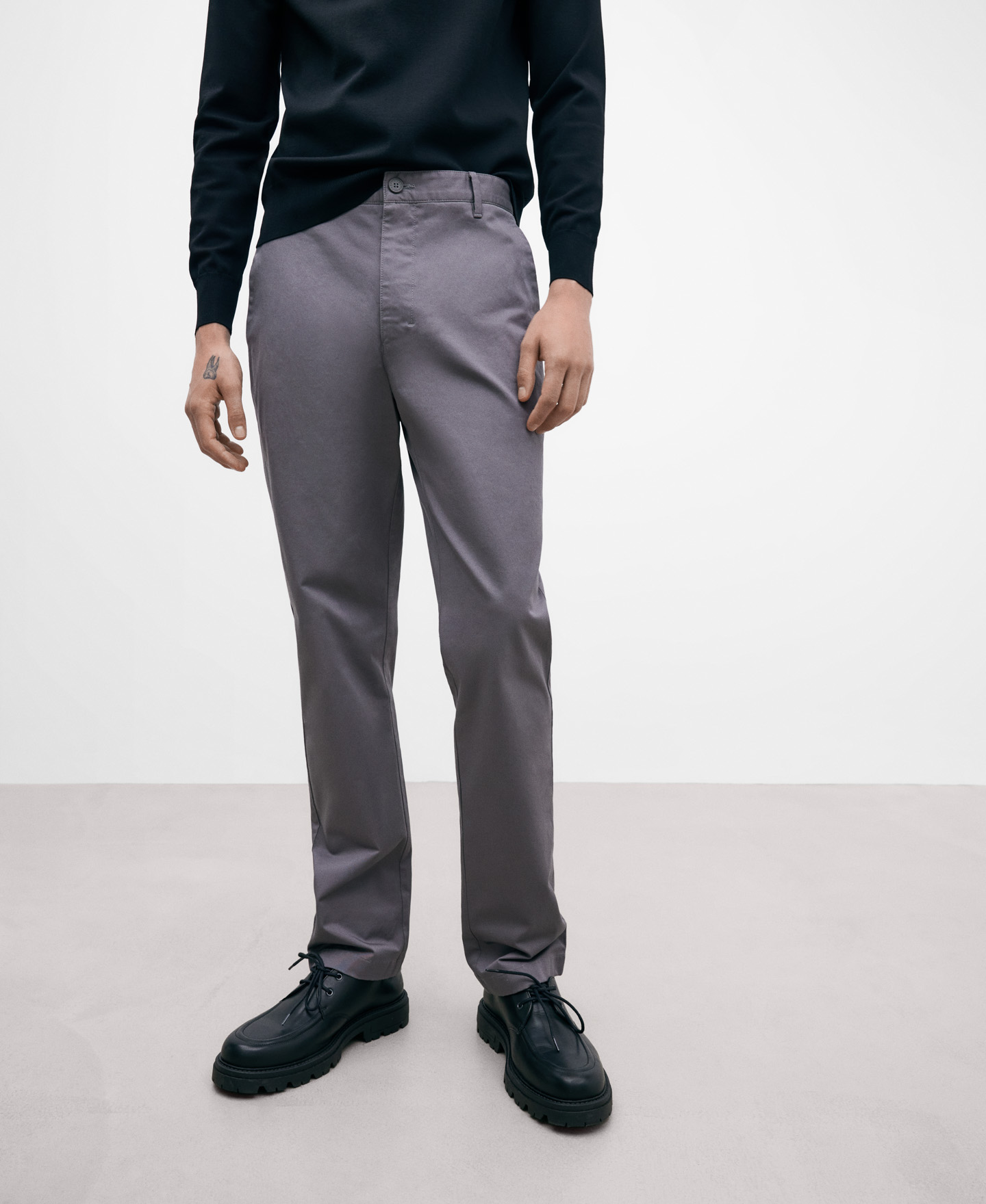 Cotton twill chino trousers image number 0