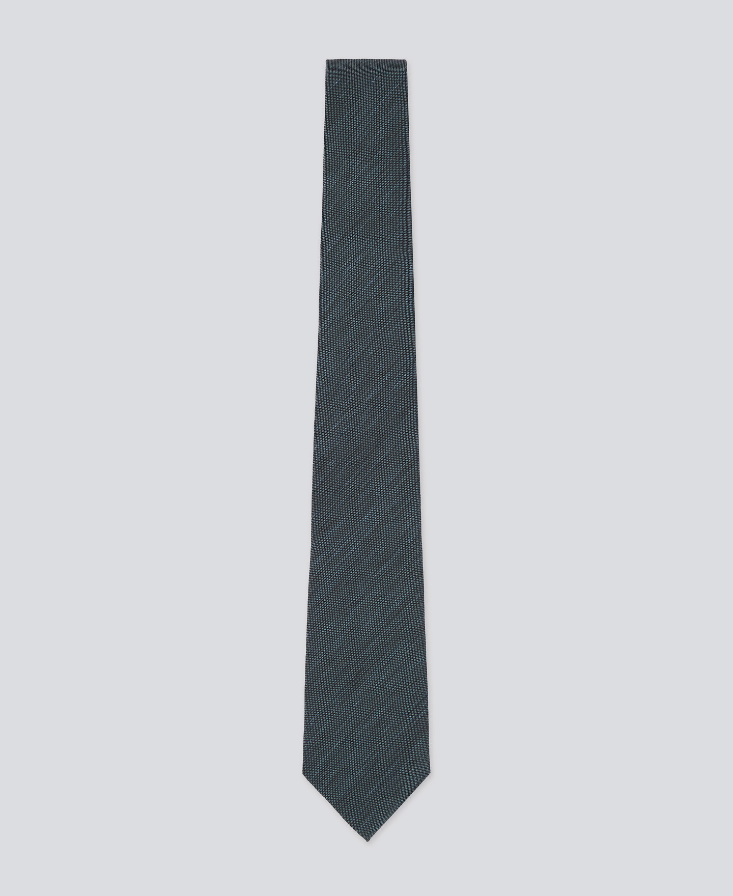 Corbata azul lino seda hombre image number 0