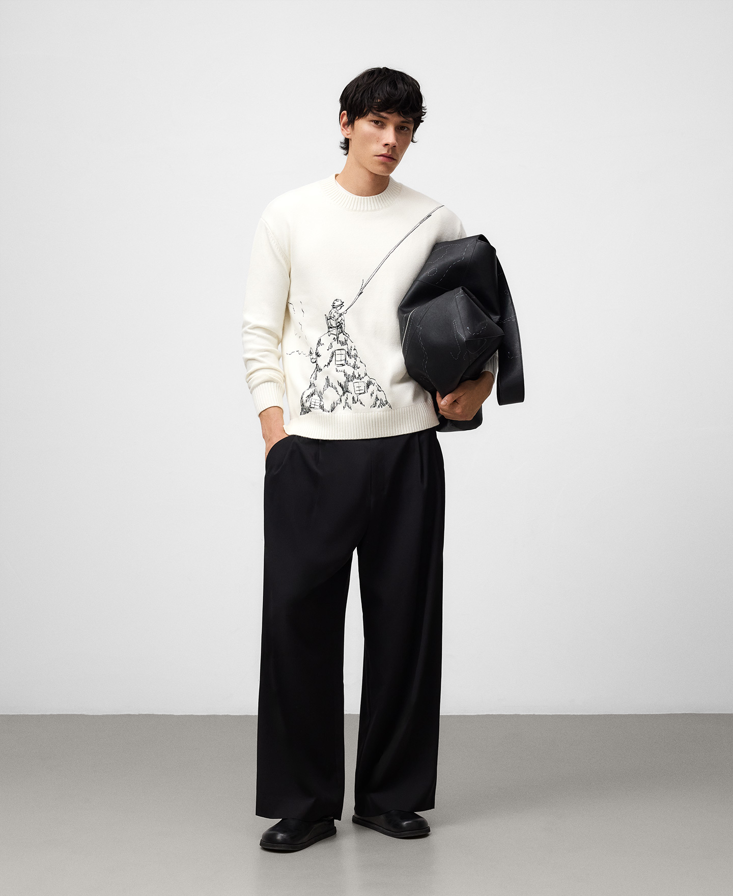 Embroidered sweater man image number 1