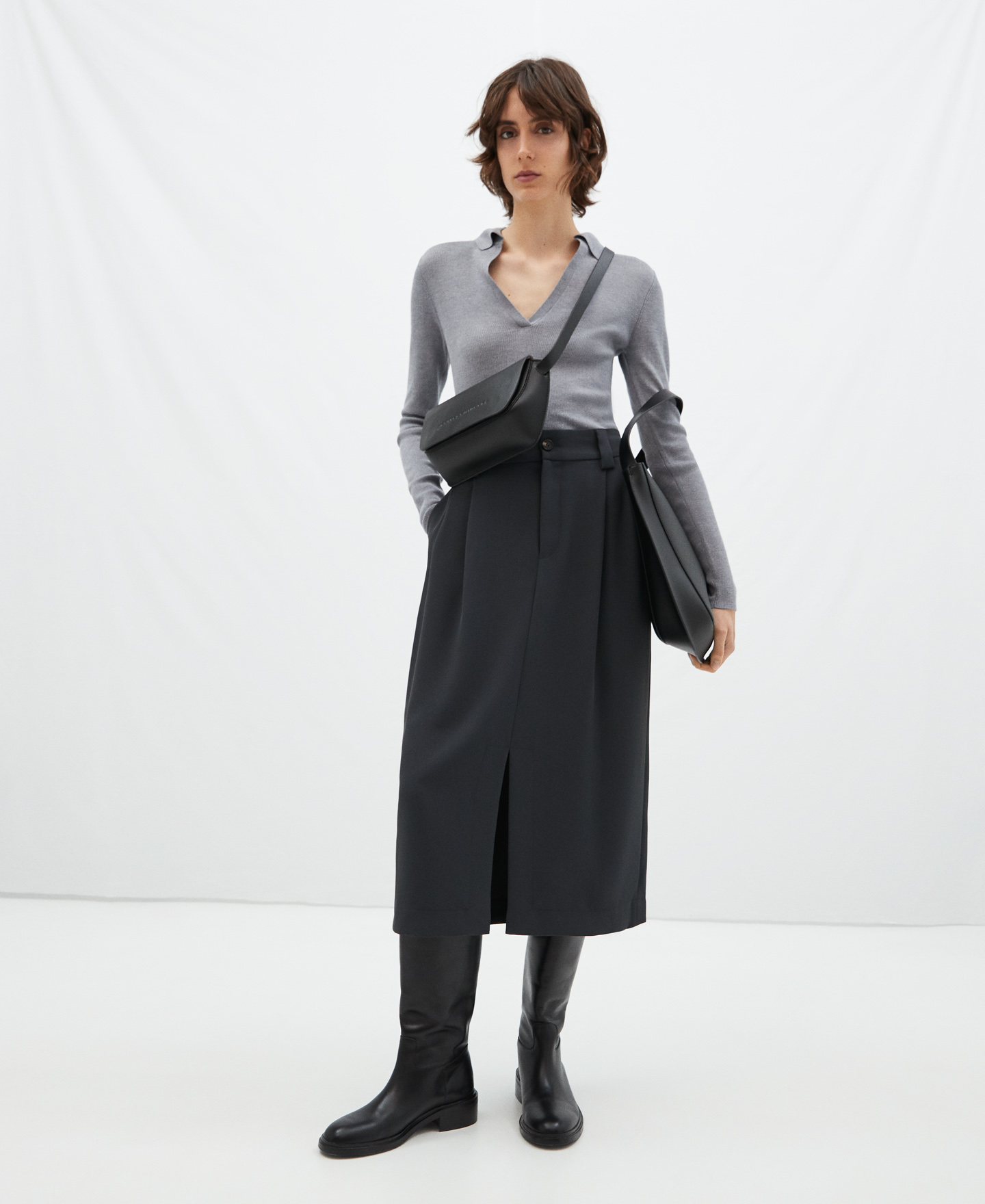 Front slit long skirt image number 1