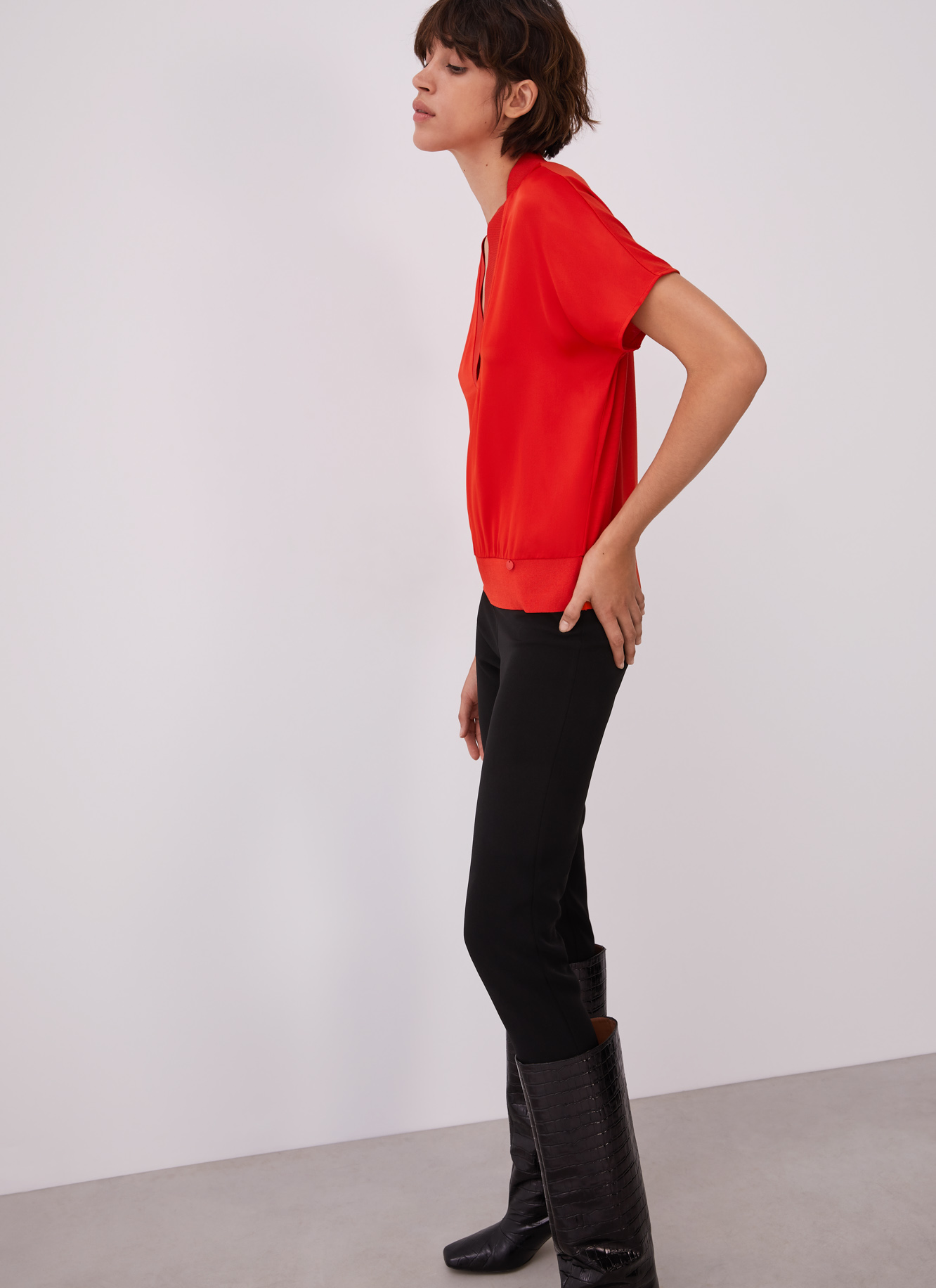 Camiseta de viscosa y algodón image number 2