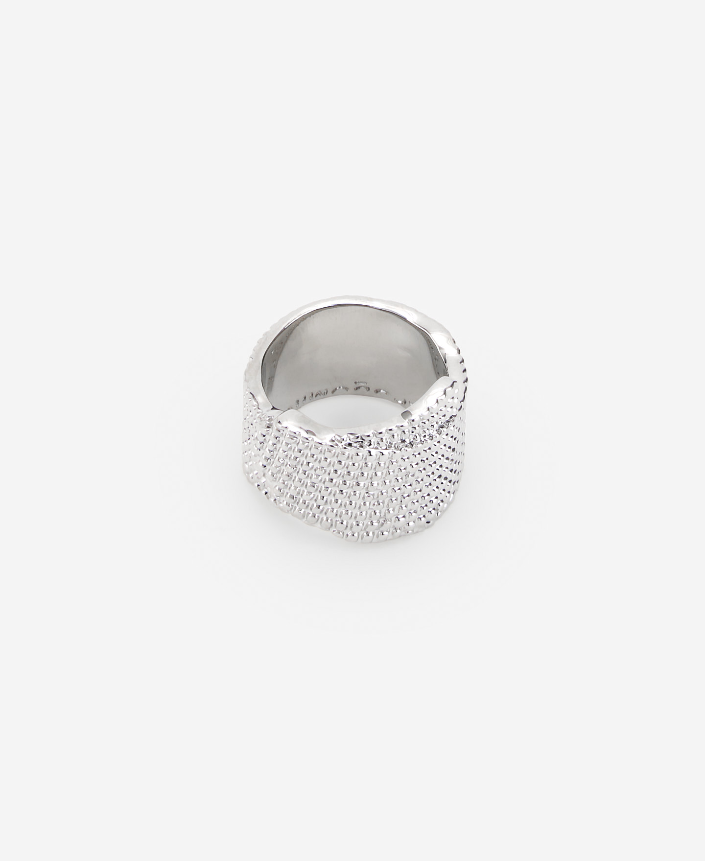 Garza motiv silver ring image number 0