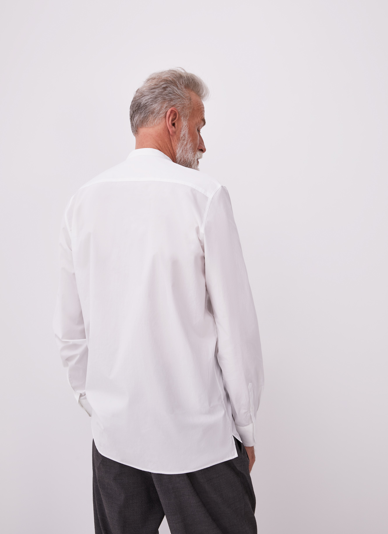 Camisa cuello mao en algodón orgánico image number 2