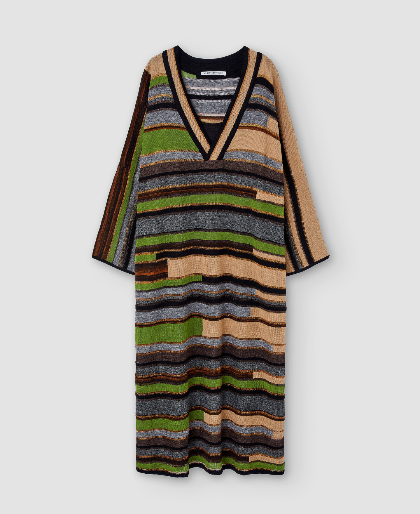 Long dress in intarsia wool image number 4