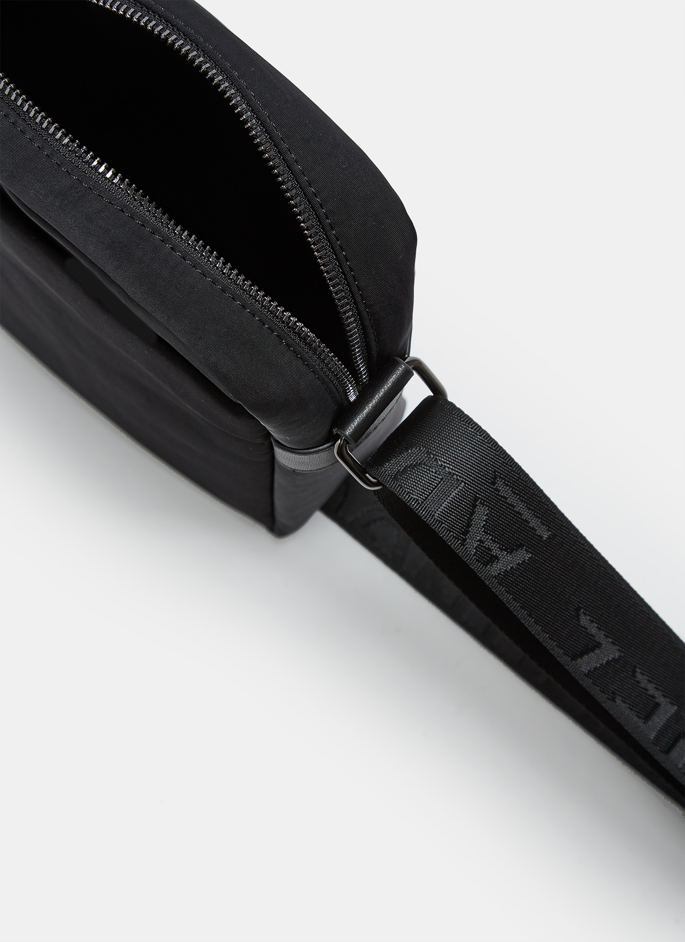 Nylon crossbody bag with flap pocket image number 2