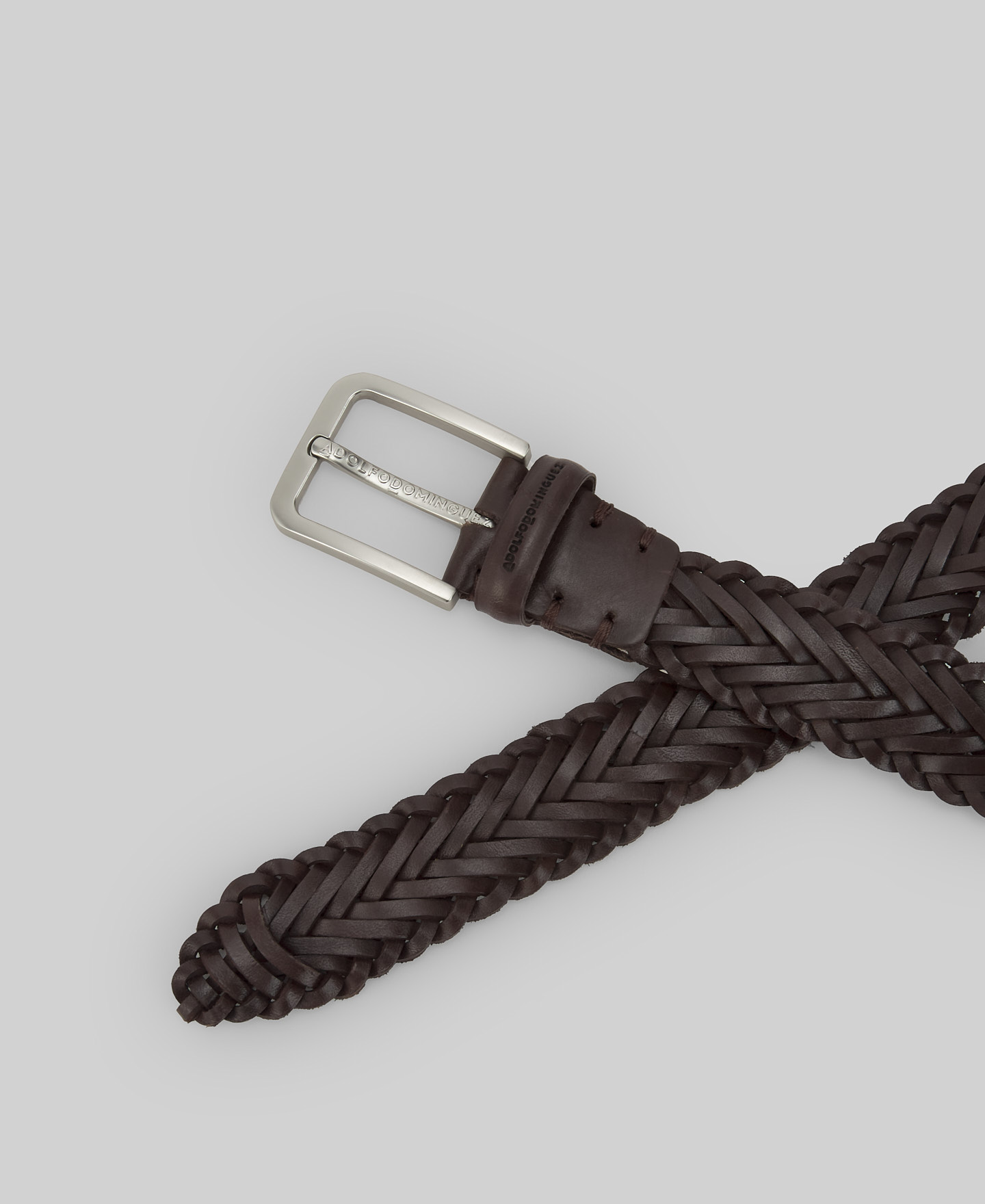 Braided leather belt man image number 2