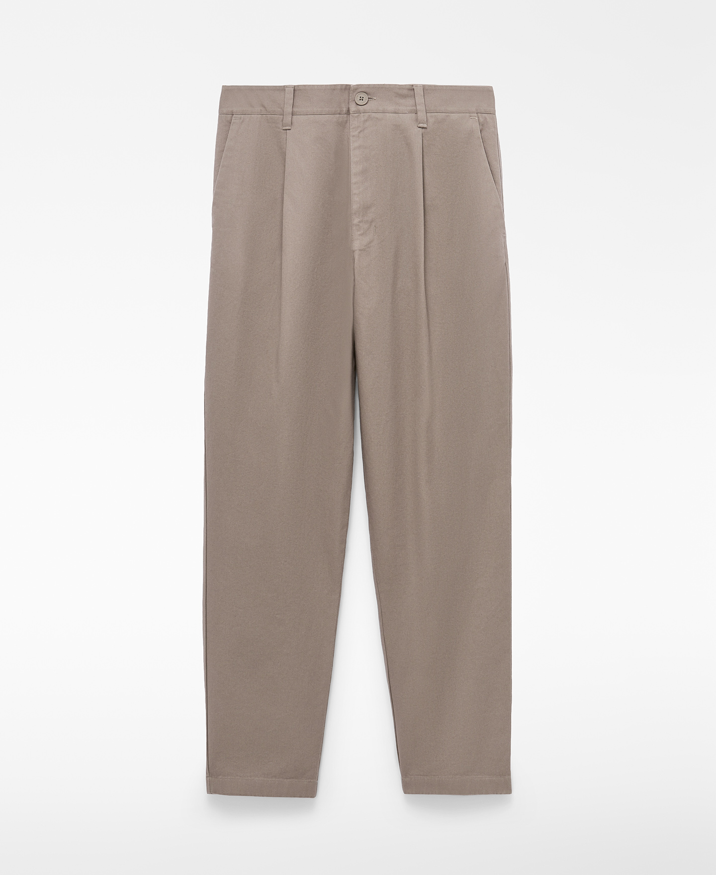 Regular fit pleated chino trousers image number 4