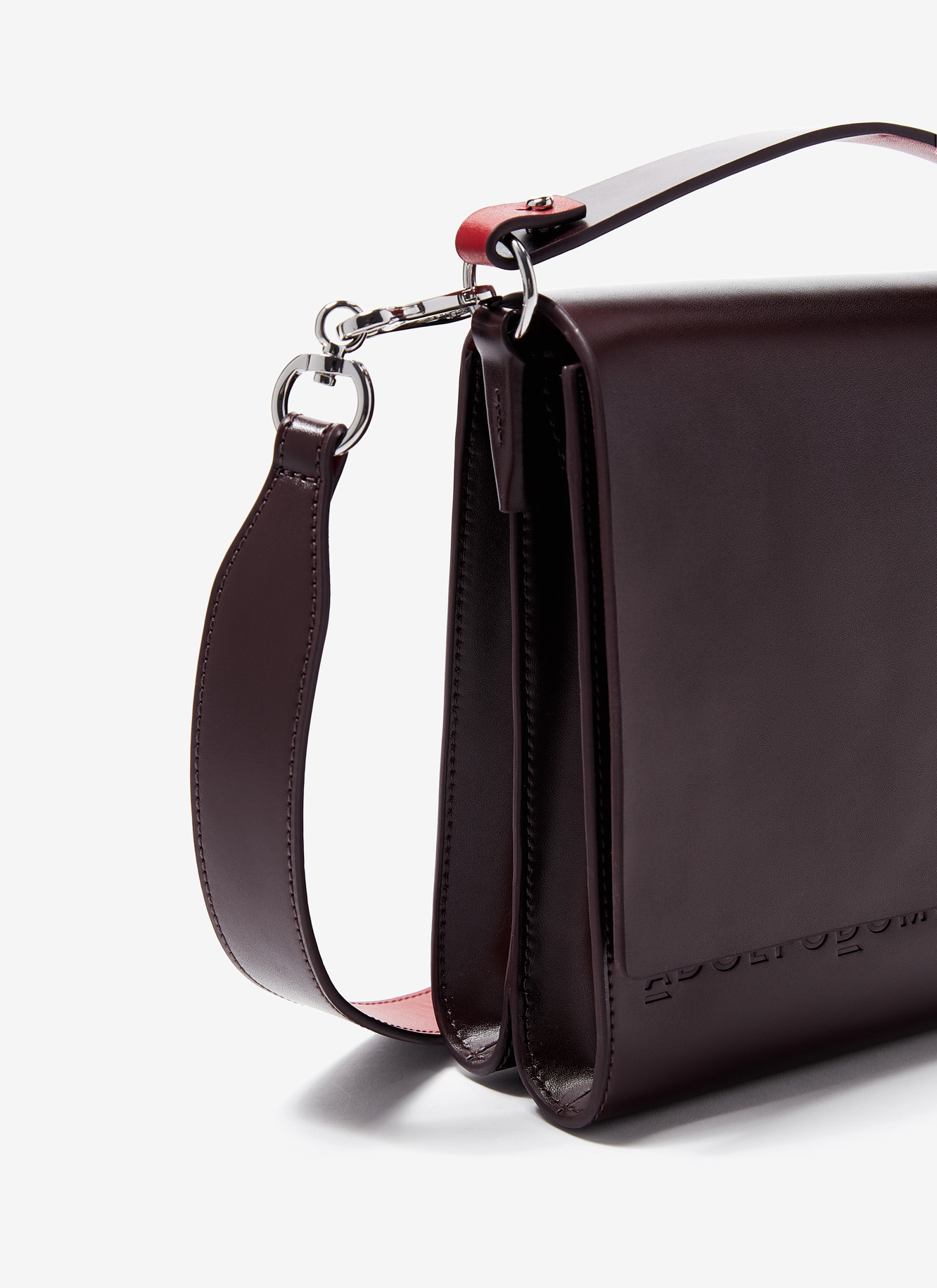 Glossy vachetta leather crossbody bag image number 1